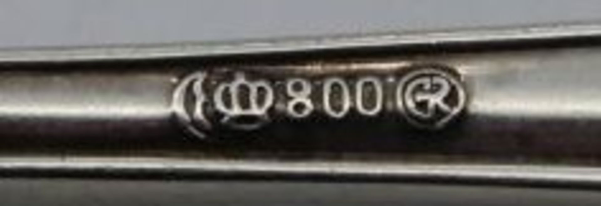 3x Kuchengabeln, 800er Silber, 80,4gr., L-14,5cm. - Bild 3 aus 3