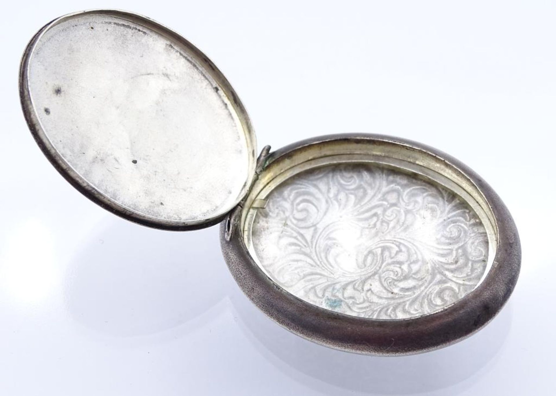 Antikes Foto Medaillon,Silber, Datiert 1861-1886,L-5,8cm, 14,1gr. - Bild 3 aus 3