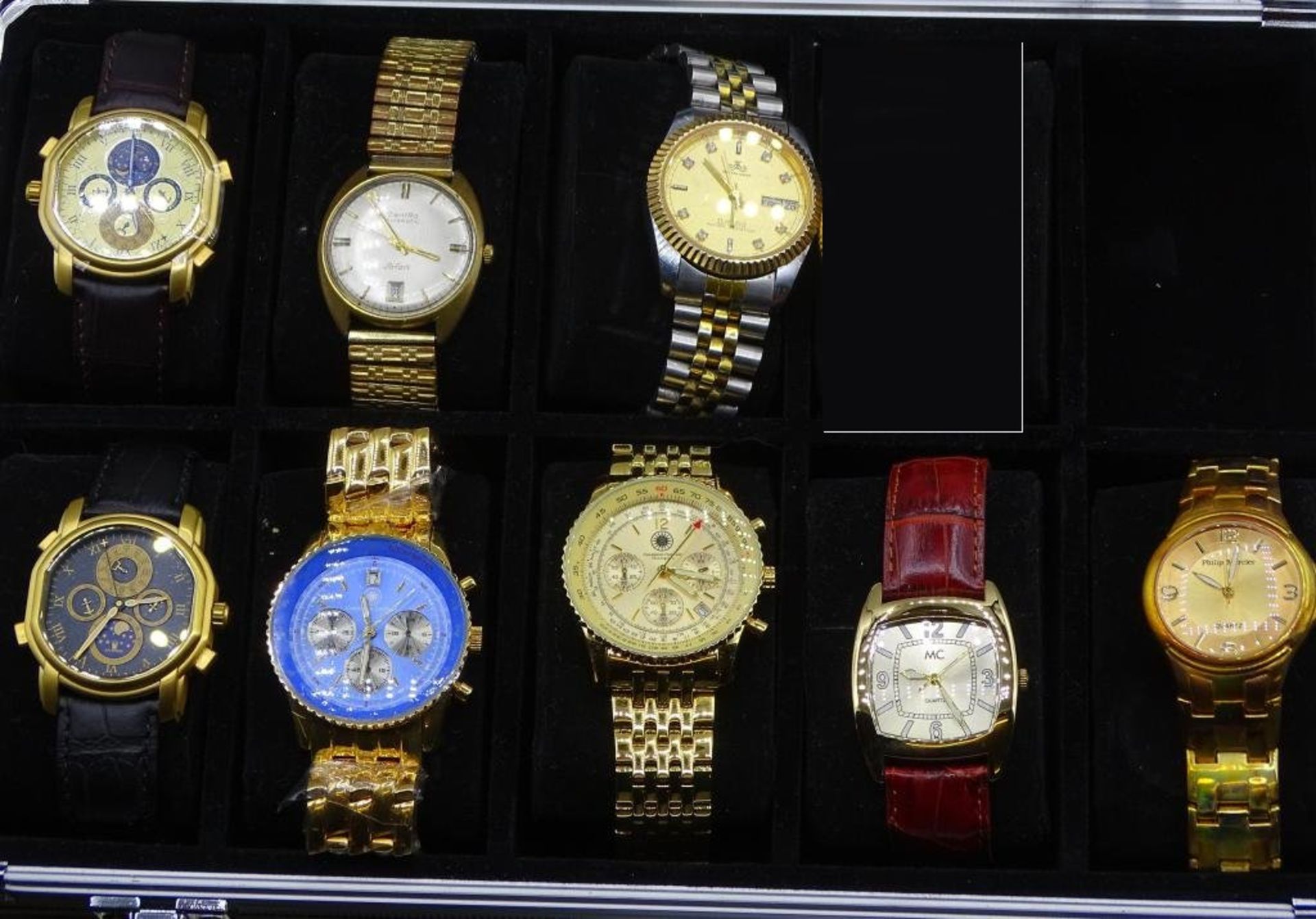 Großes Konvolut Herren Armbanduhren in Uhrenkoffer,Constantin Weisz,Eden,Rothenschild,Constantin - Image 2 of 9