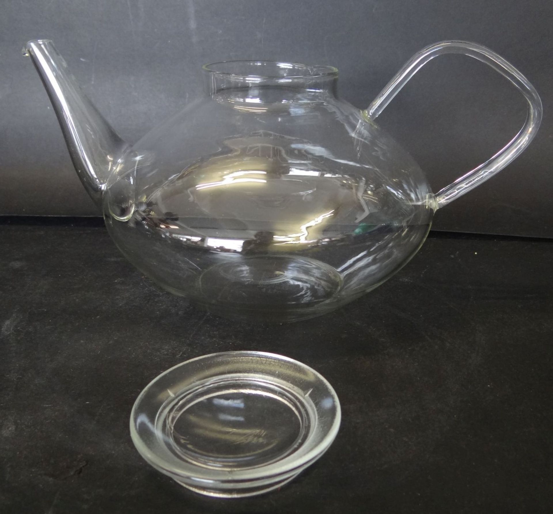 Teekanne Schott-Mainz, Jenaer Glas, H-13 cm, 1 Ltr. - Bild 3 aus 5