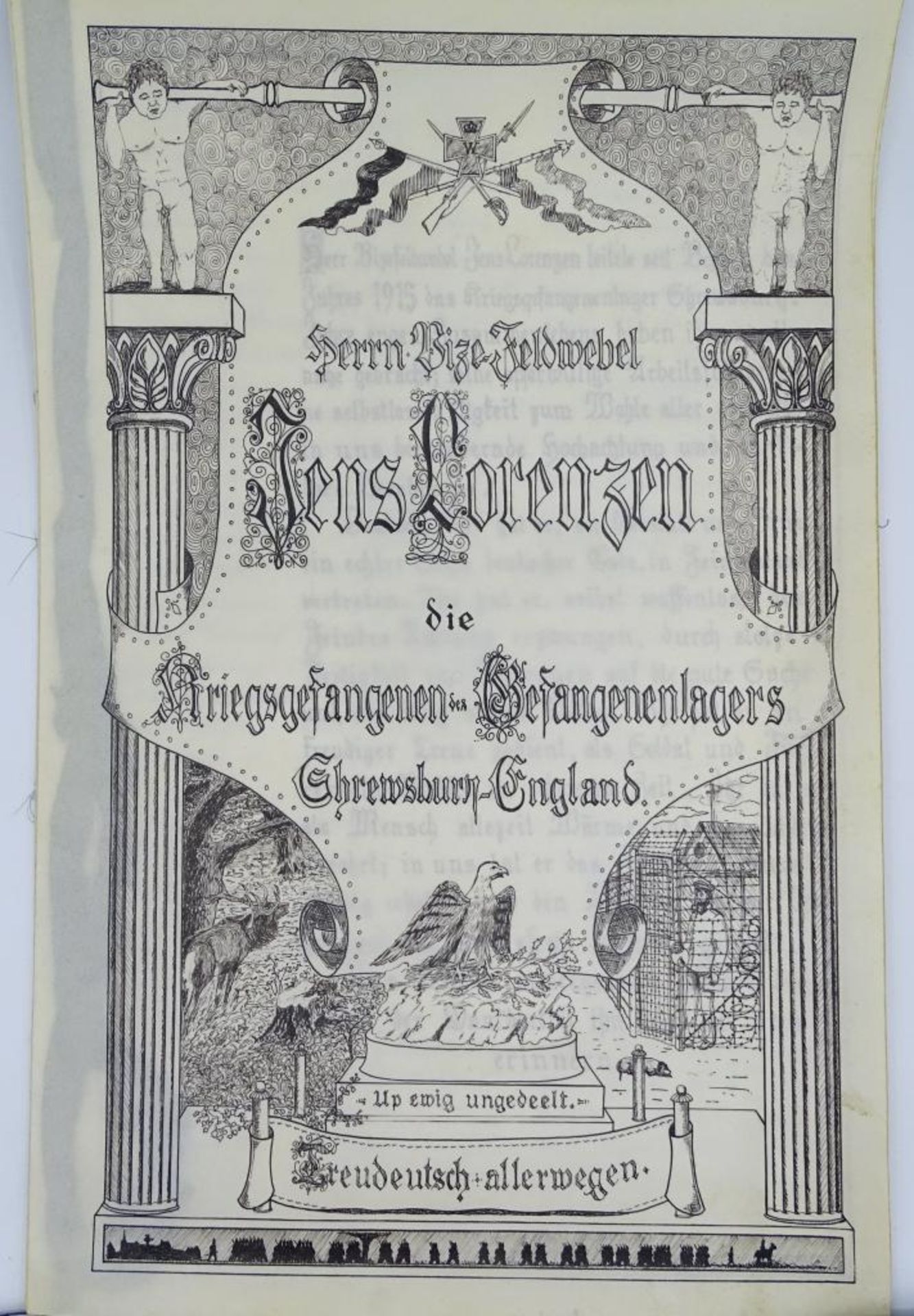 Silberpokal mit Widmung "Die Deutschen Kriegsgefangenen Shrewsbury (England)-Herrn Vizefeldwebel - Bild 7 aus 10