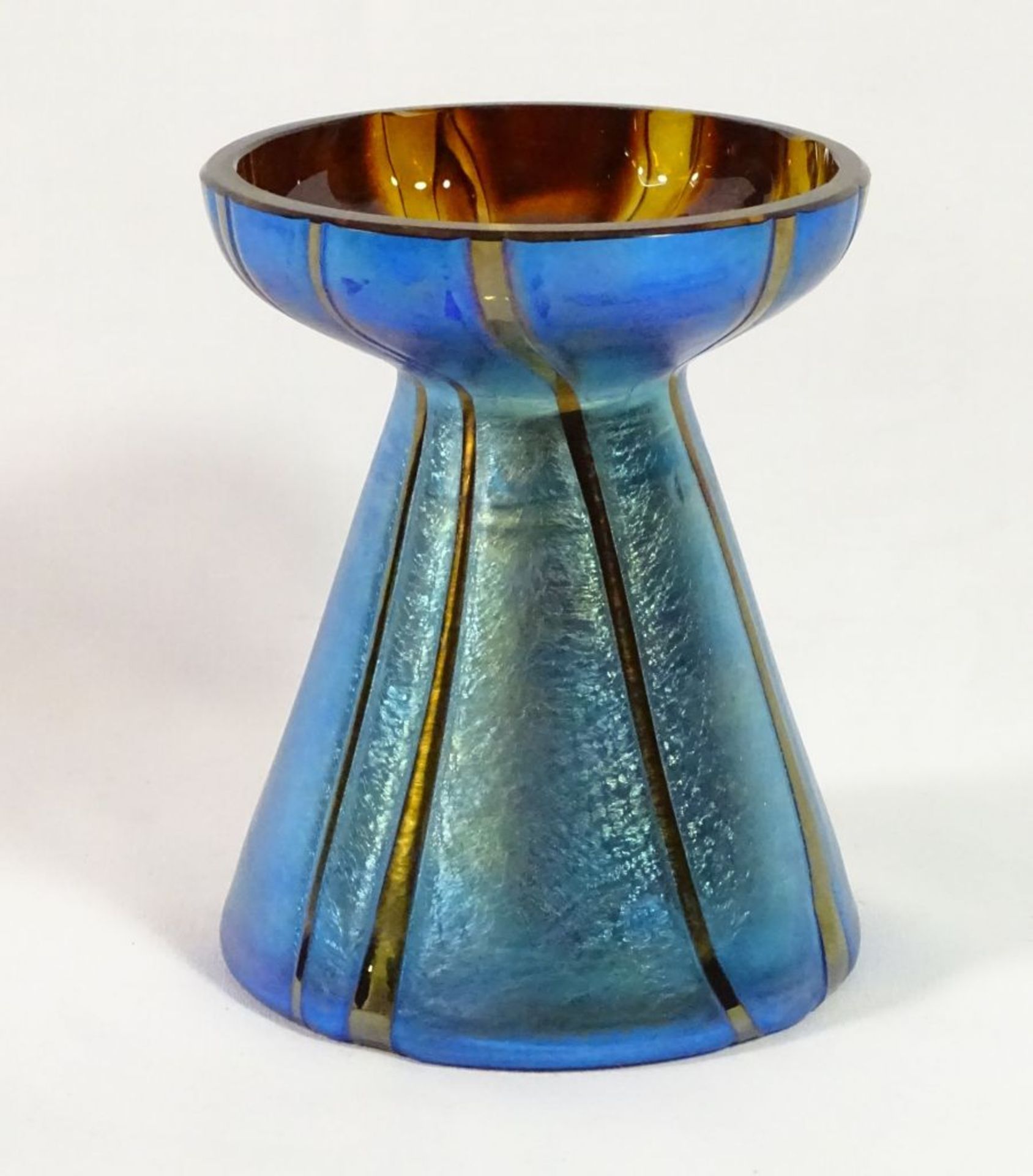 Eisch Vase,gestreift,H-11cm, d-9,0cm
