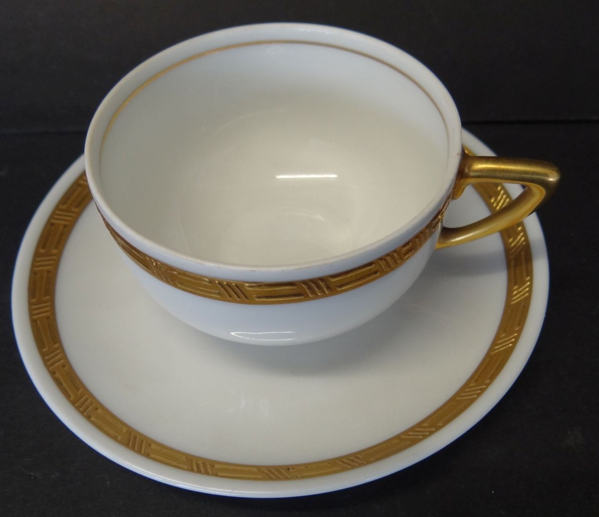 Jugendstil-Mokkatasse mit U.T. , Rosenthal, Golddekor - Bild 2 aus 4