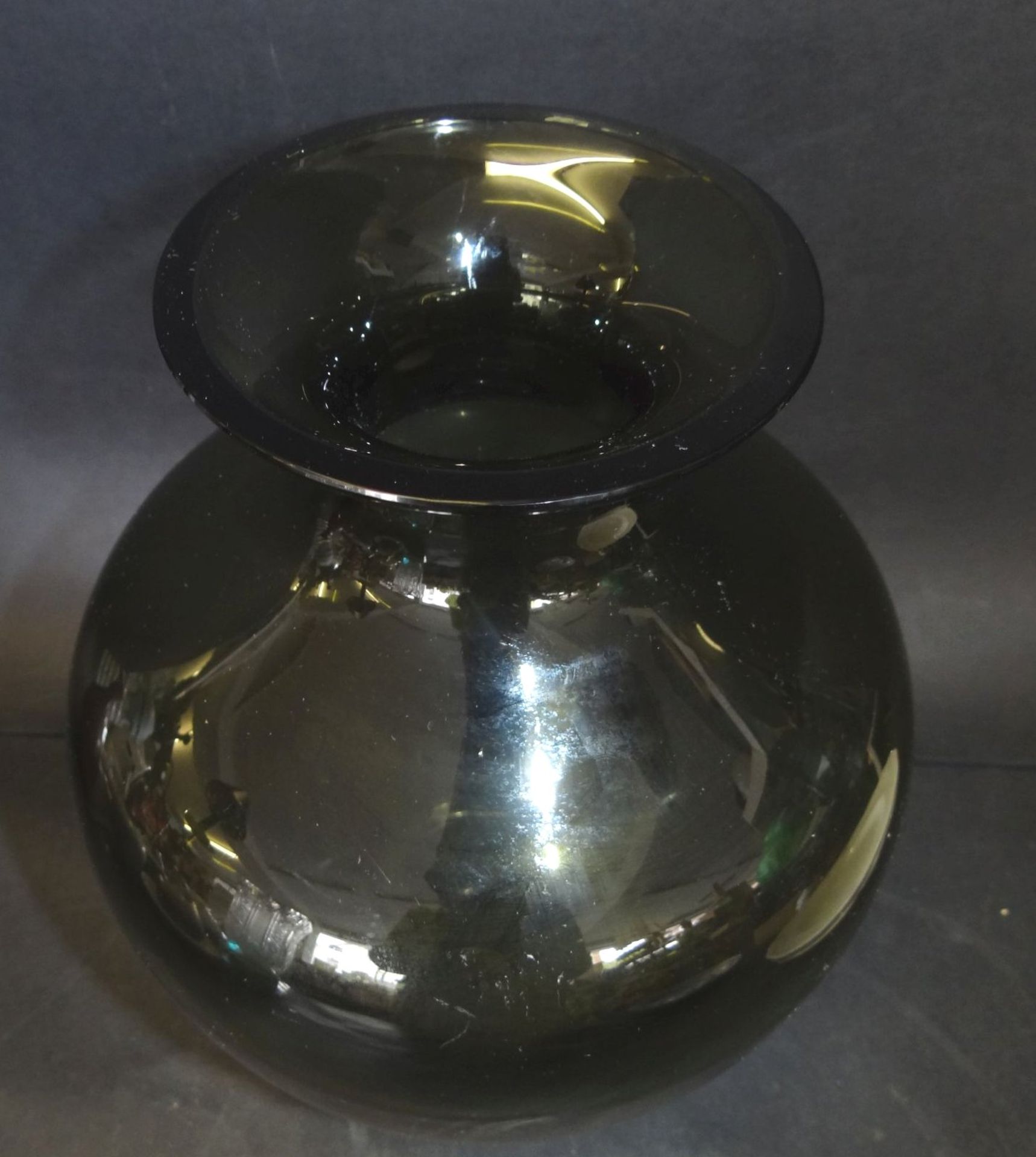 grosse, grüne Kristall-Vase, H-25 cm, D-19 cm - Image 2 of 5