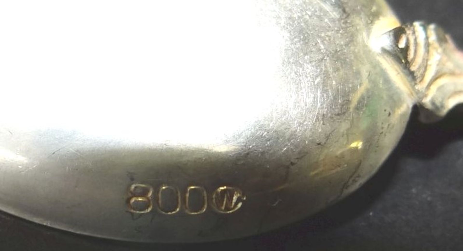 14x Silber-800- Wappenlöffel, L-ca. 11 cm, zus ca. 144 gr - Bild 4 aus 4