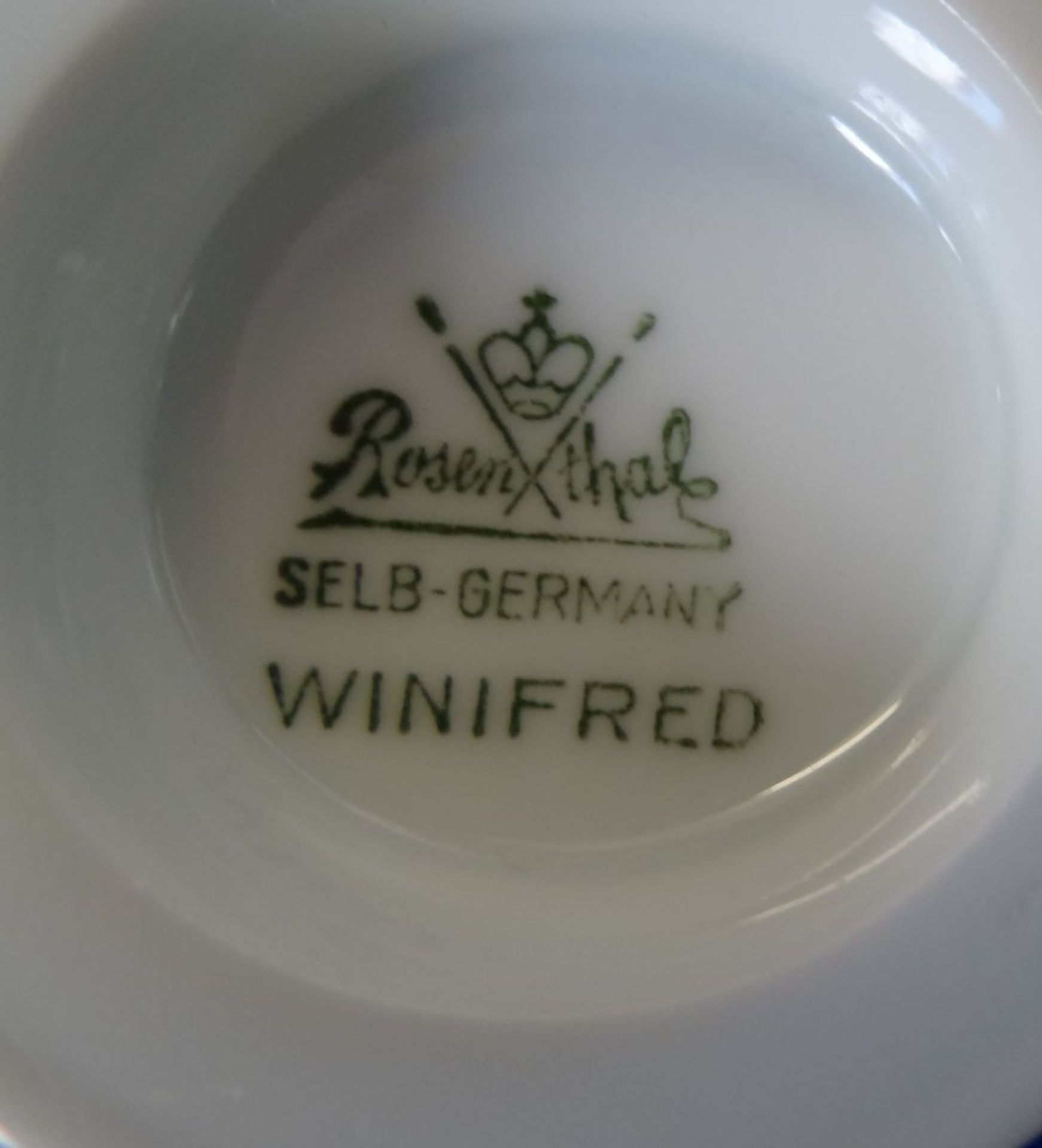 Mokkatasse mit U.T. "Rosenthal" Winifred, blau/gold - Bild 4 aus 4