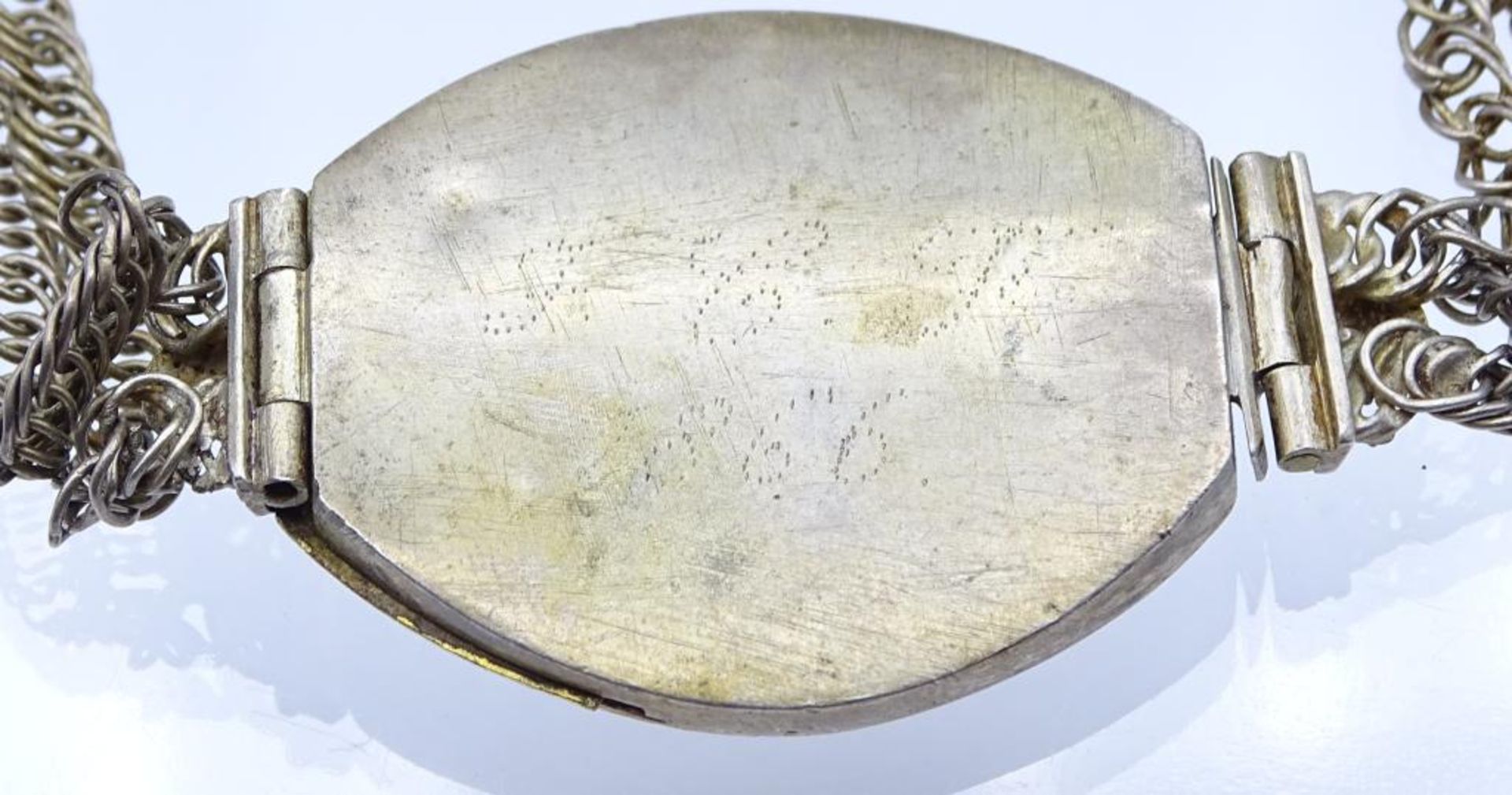 Trachtenschmuck Kette,datiert 1866, Silber 800/000, L- 39cm, 29,3gr. - Bild 3 aus 3