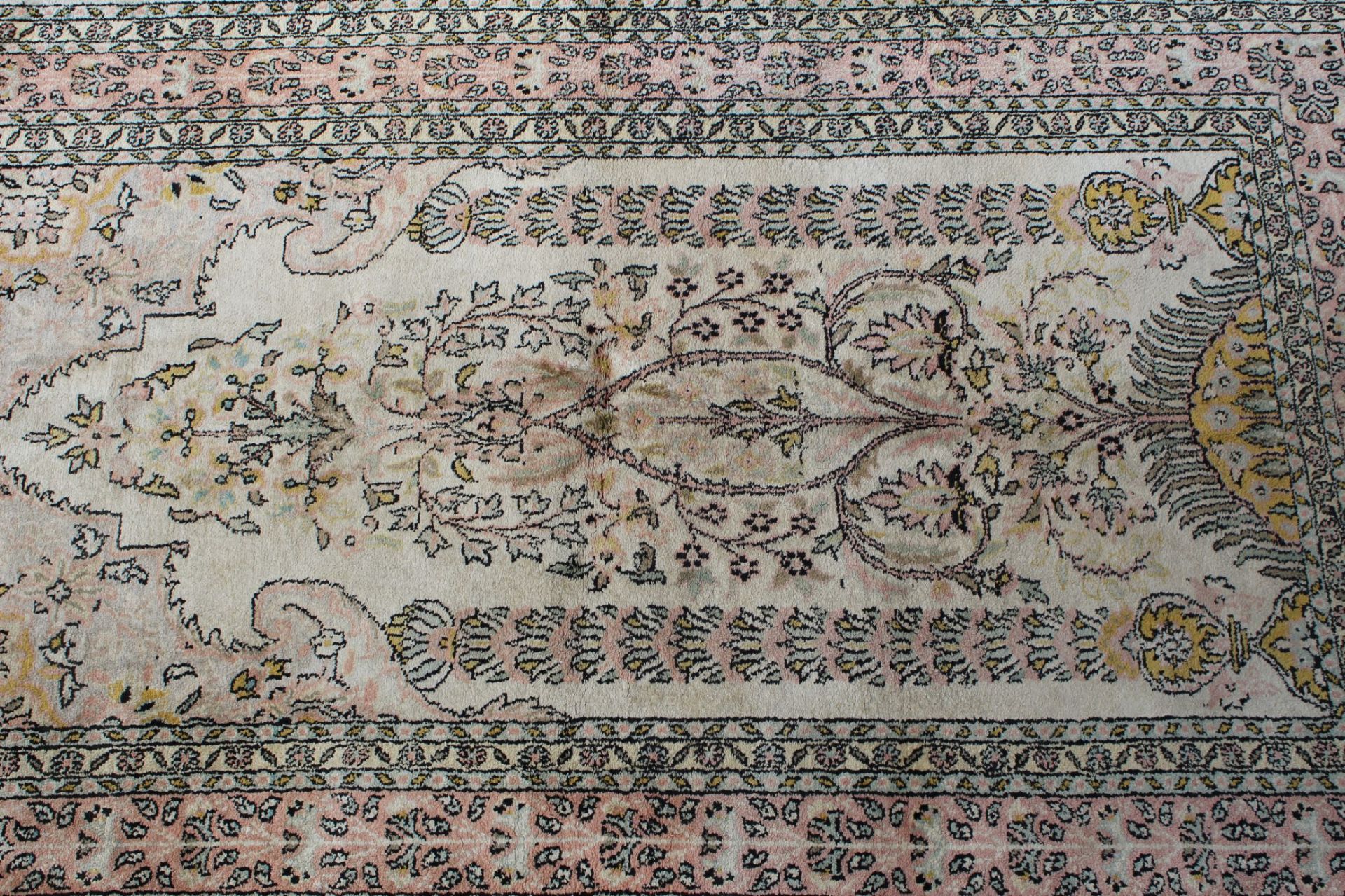 indischer Kashmir-Kunstseidenteppich, 152x90 cm, , reinigungsbedürfti - Bild 2 aus 4