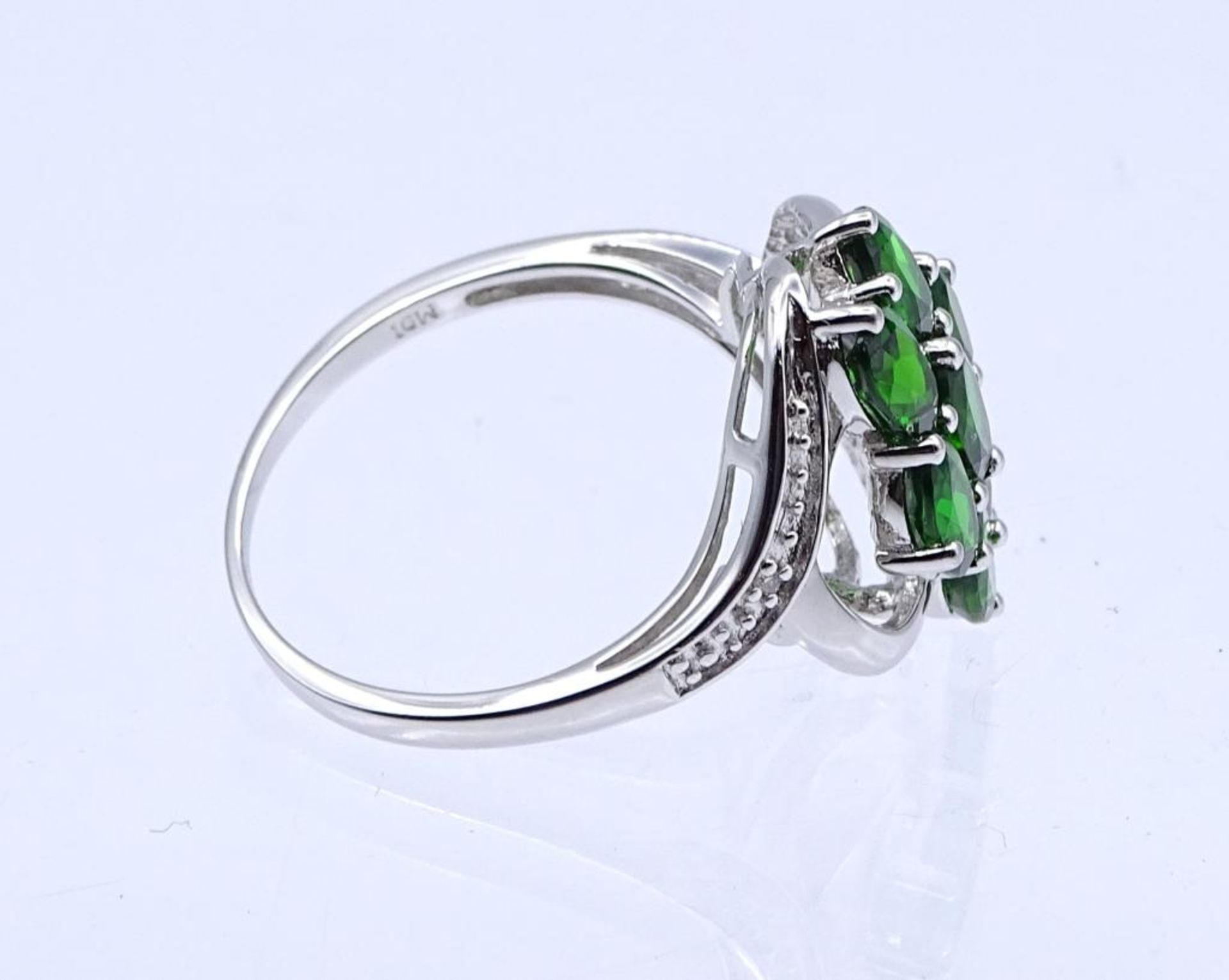 Sterling Silber Ring mit Chromdiopside, 3,9gr., RG 59/60 - Bild 3 aus 4