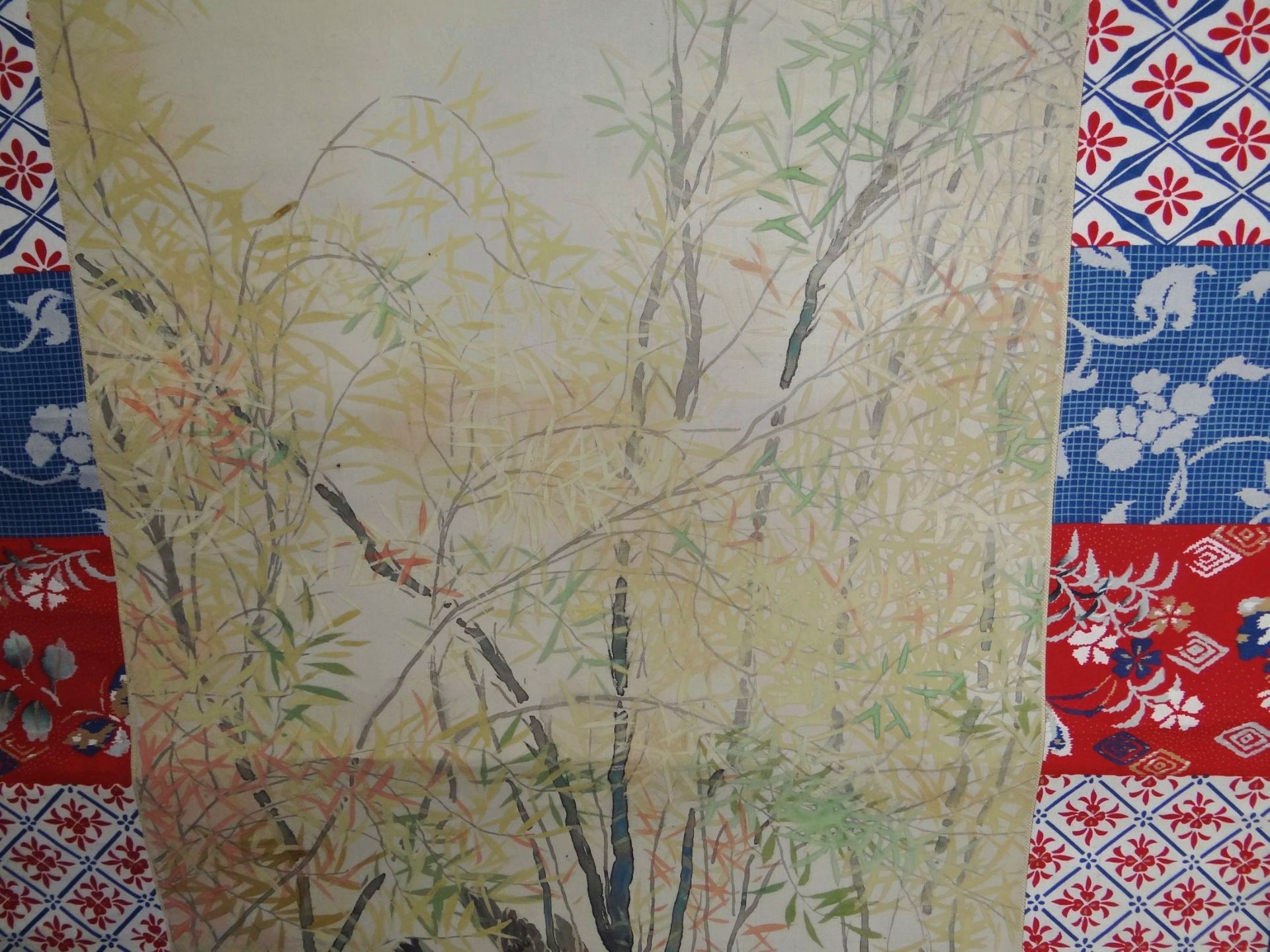 chinenesisches Rollbild, Aquarell auf Papier, 135x55cm - Bild 6 aus 6