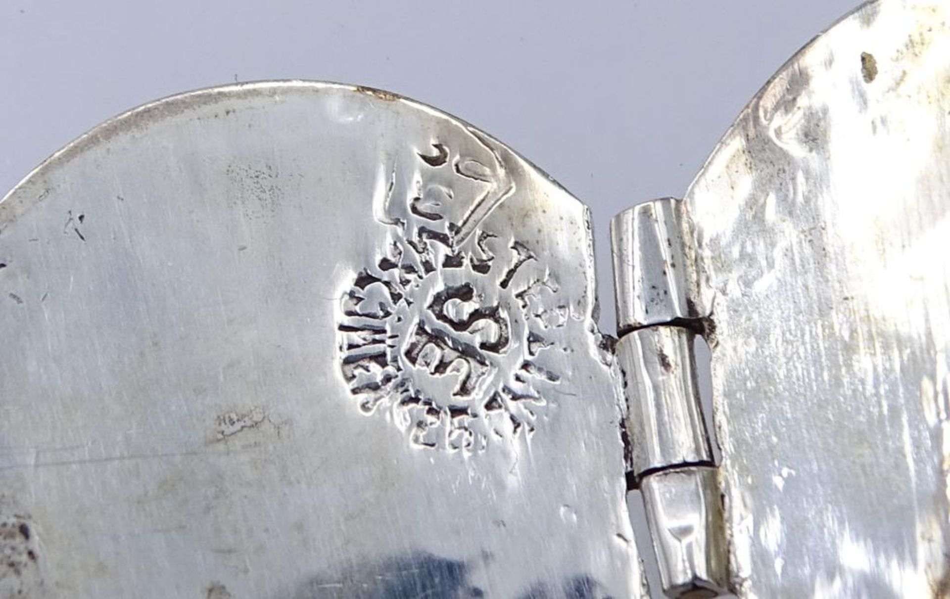 Ausklappbarer Foto Anhänger o.ä.,Sterling Silber 925/000,L- 10cm,geschlossen L- 2,3cm, 13,2g - Bild 6 aus 6