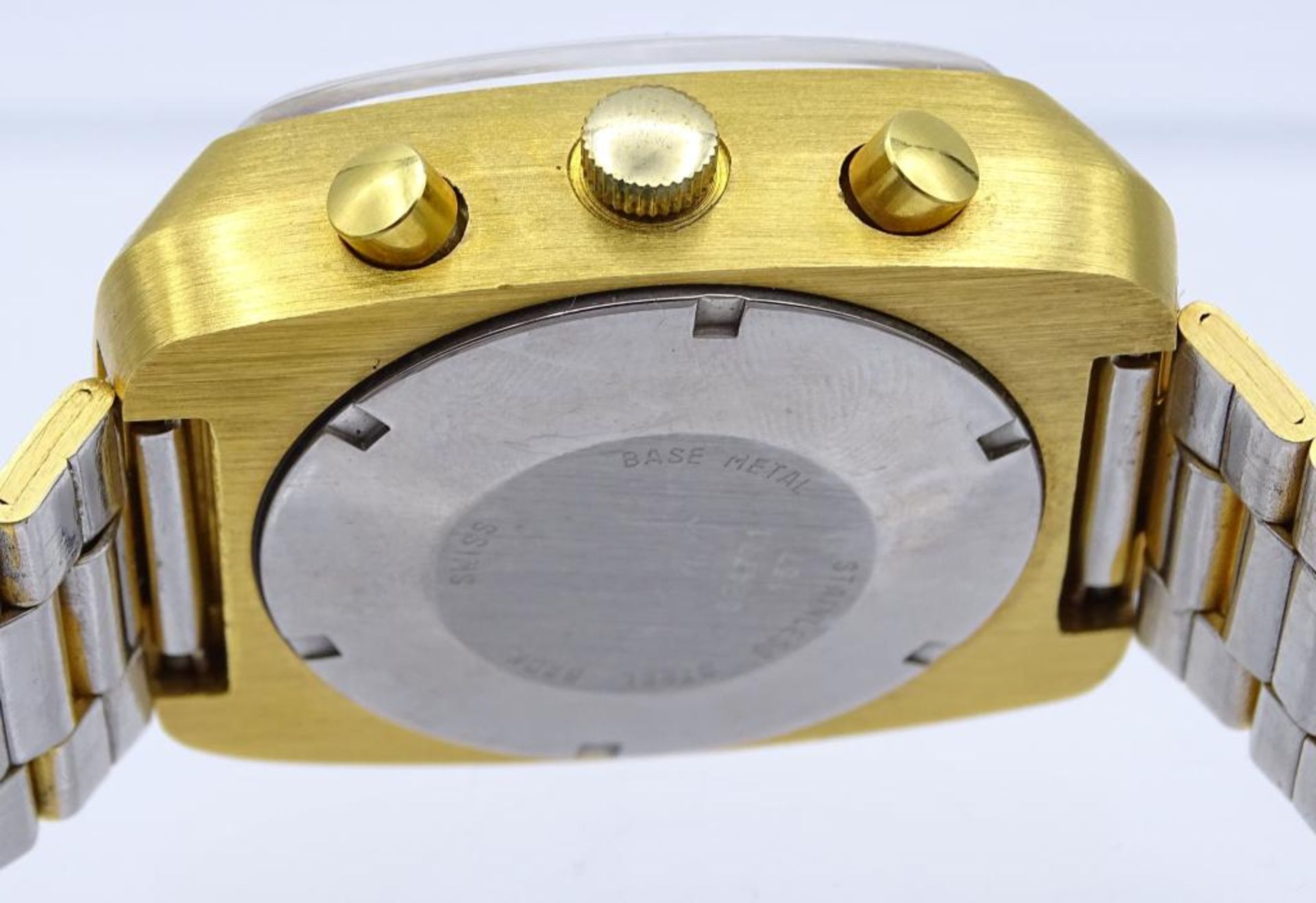 Vintage HAU "Dugena",automatic-chronograph,Werk läuft, swiss made, Tachymeter,vergoldet, - Bild 7 aus 7
