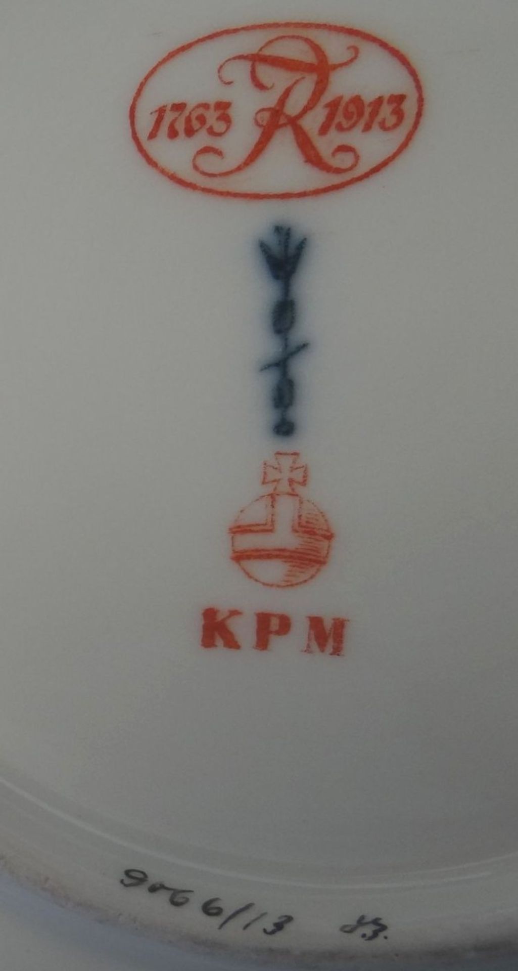 2x Kaffeegedecke "KPM" Beriln, Prunkdekor kobalt/Gold, Jubiläumsmarke 191 - Bild 5 aus 5
