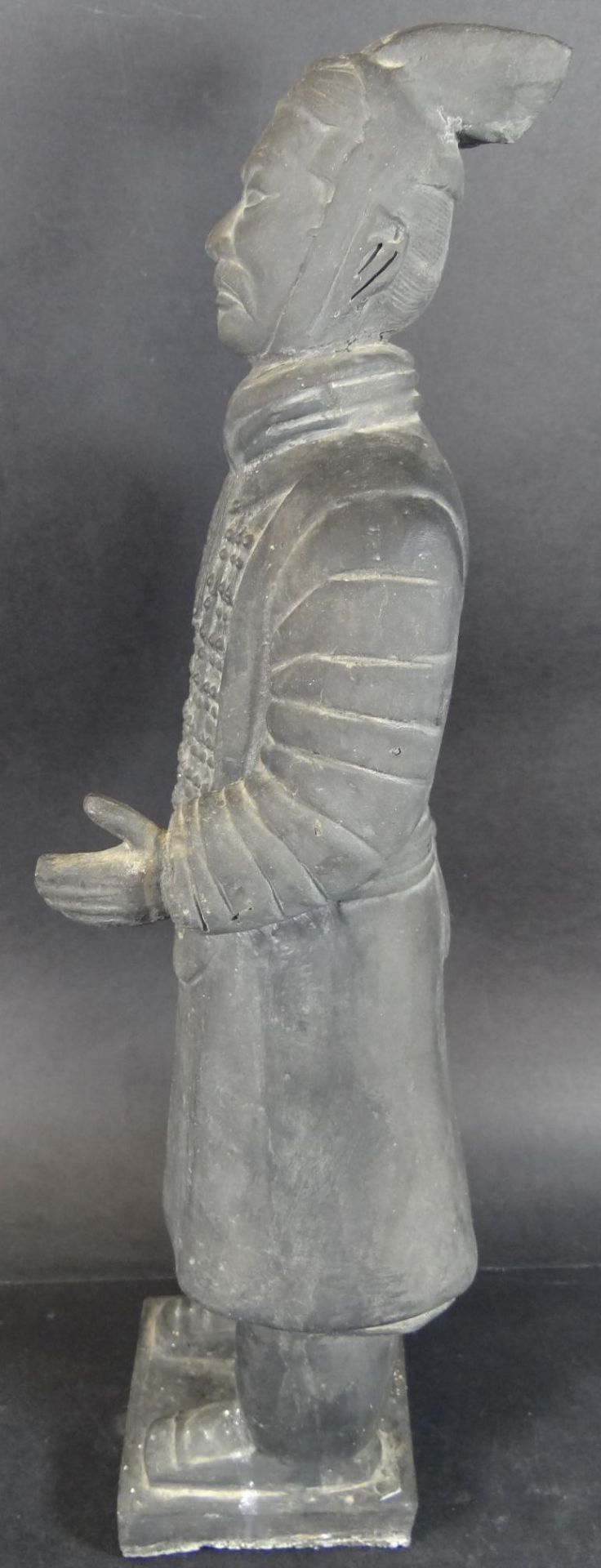 Ton-Kriegerfigur, China, H-37 cm - Bild 4 aus 7