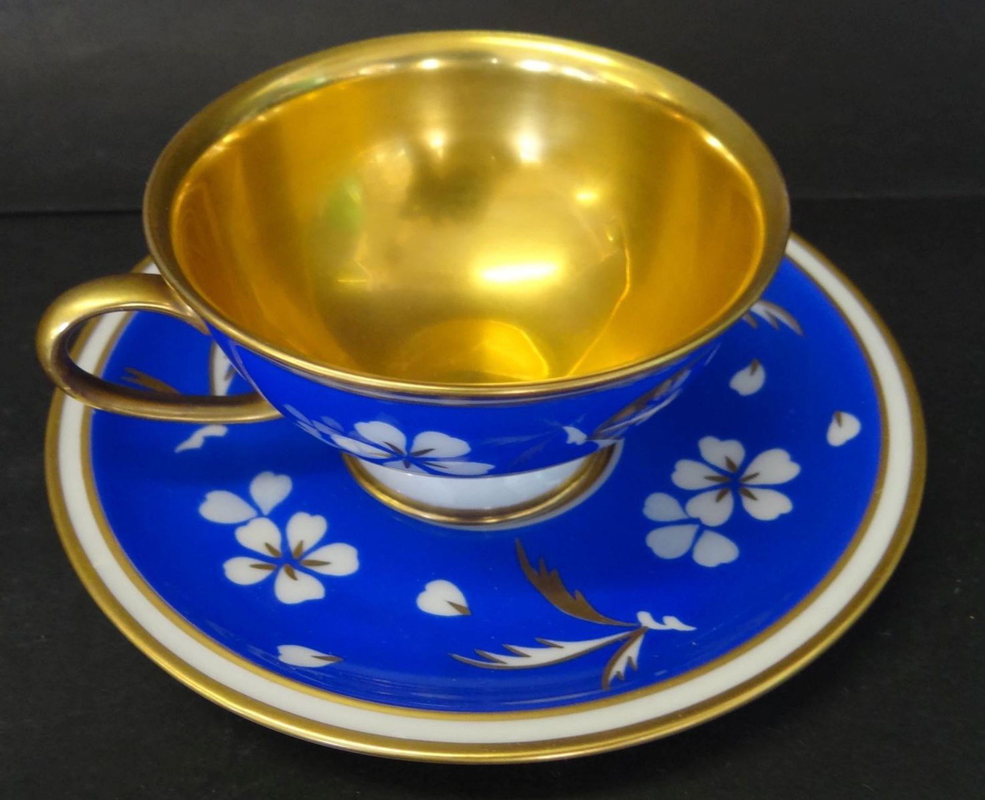 Mokkatasse mit U.T. "Rosenthal" Winifred, blau/gold