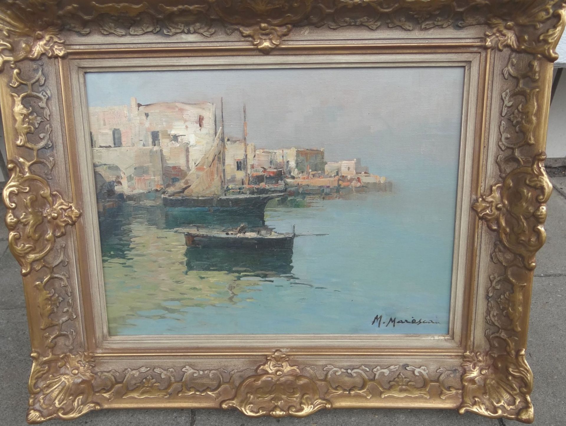 Mario MARESCA (1877-c.1959), wohl Venedig, Öl/Leinen, gut gerahmt, RG 45x55 c - Bild 2 aus 4