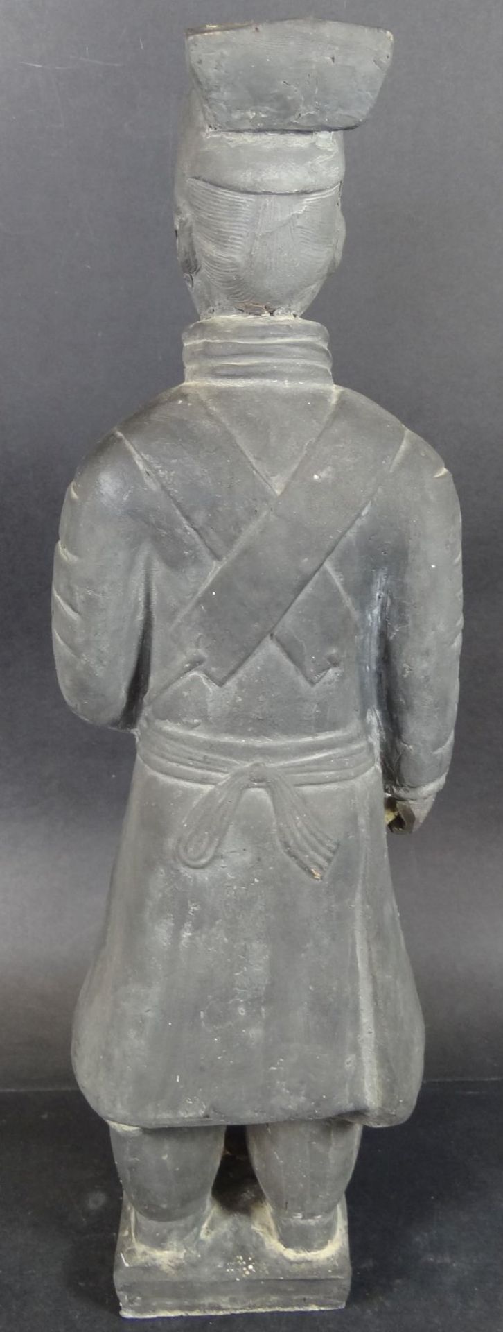 Ton-Kriegerfigur, China, H-37 cm - Bild 5 aus 7