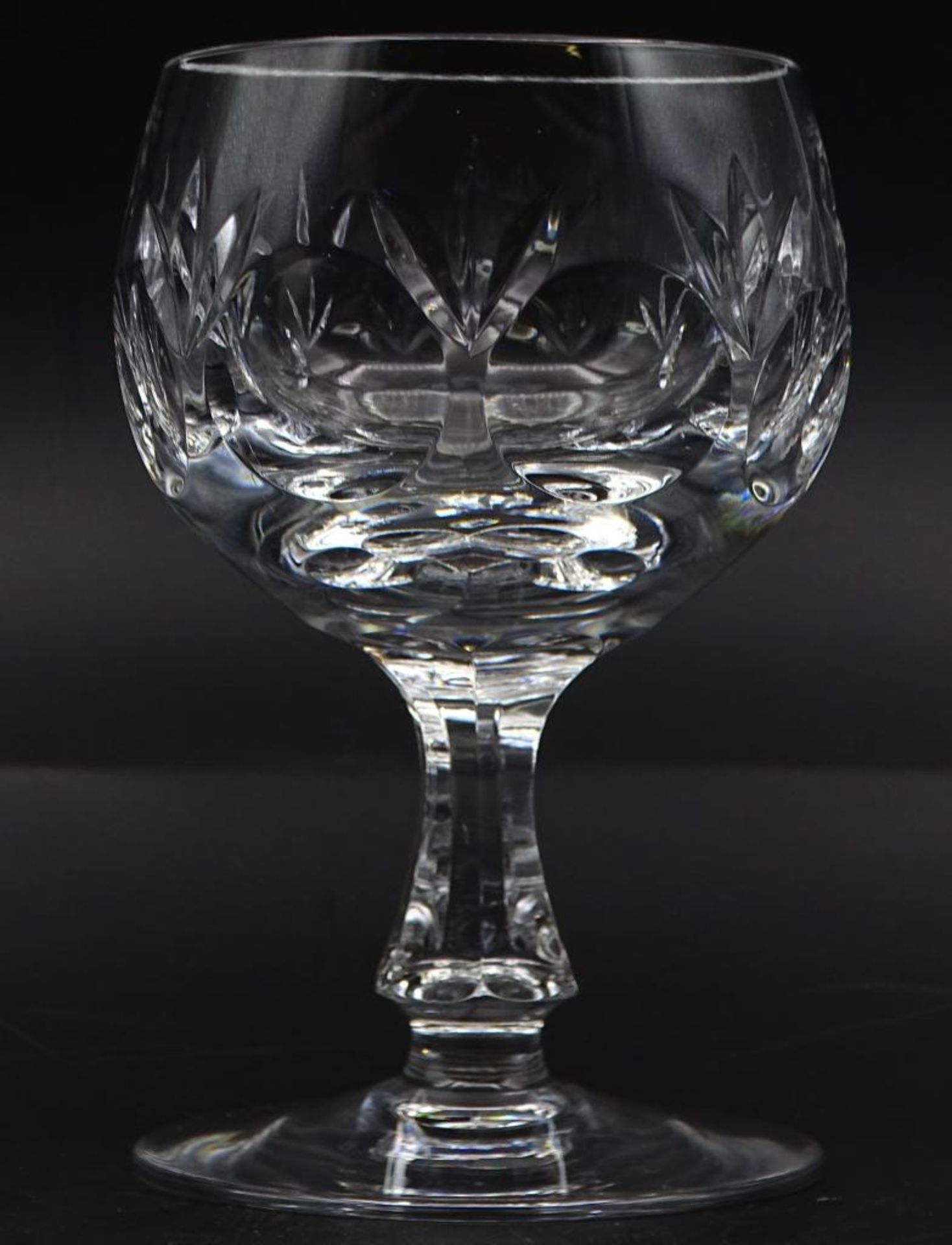 6x Bleikristall Weingläser mit Oliven Farnen Dekor,H-11,3c - Bild 5 aus 7