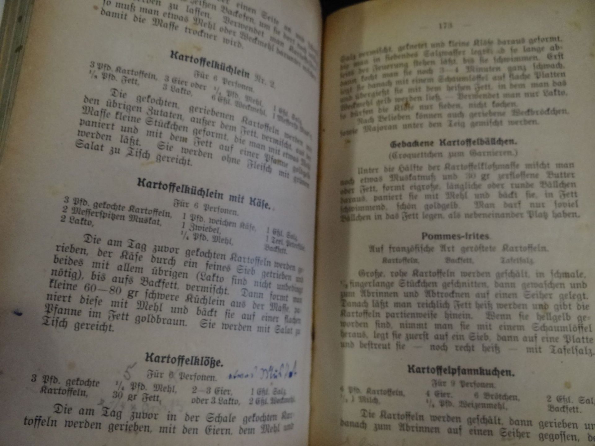 Praktisches Kochbuch von Auguste Schneider, 1925 , Alters-u. Gebrauchsspuren - Bild 5 aus 6