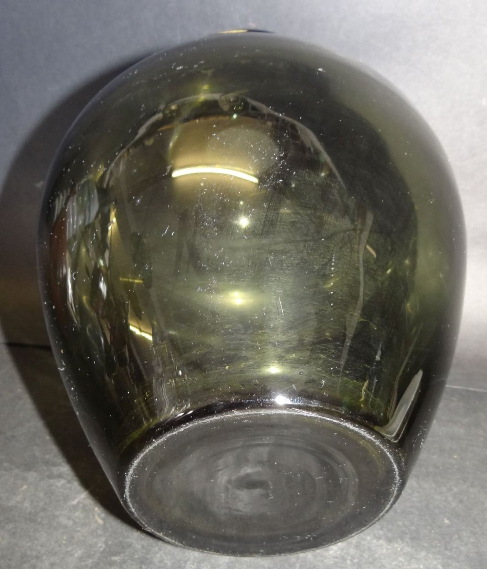 grosse, grüne Kristall-Vase, H-25 cm, D-19 cm - Image 4 of 5