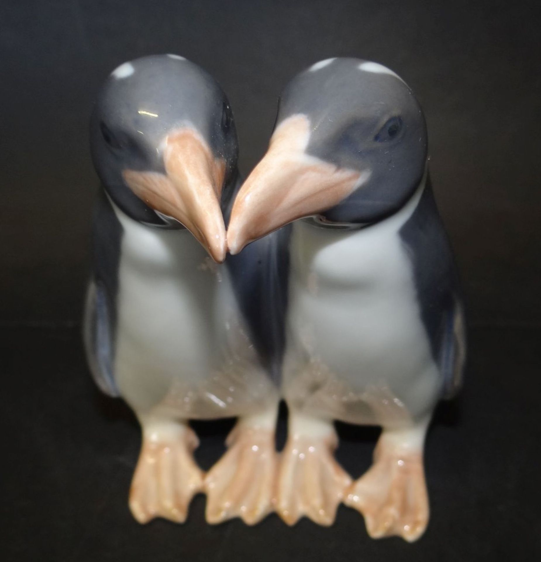 1x zwei, 1x einzelner Pinguin, Royal Copenhagen, H-9,5 cm - Bild 3 aus 8