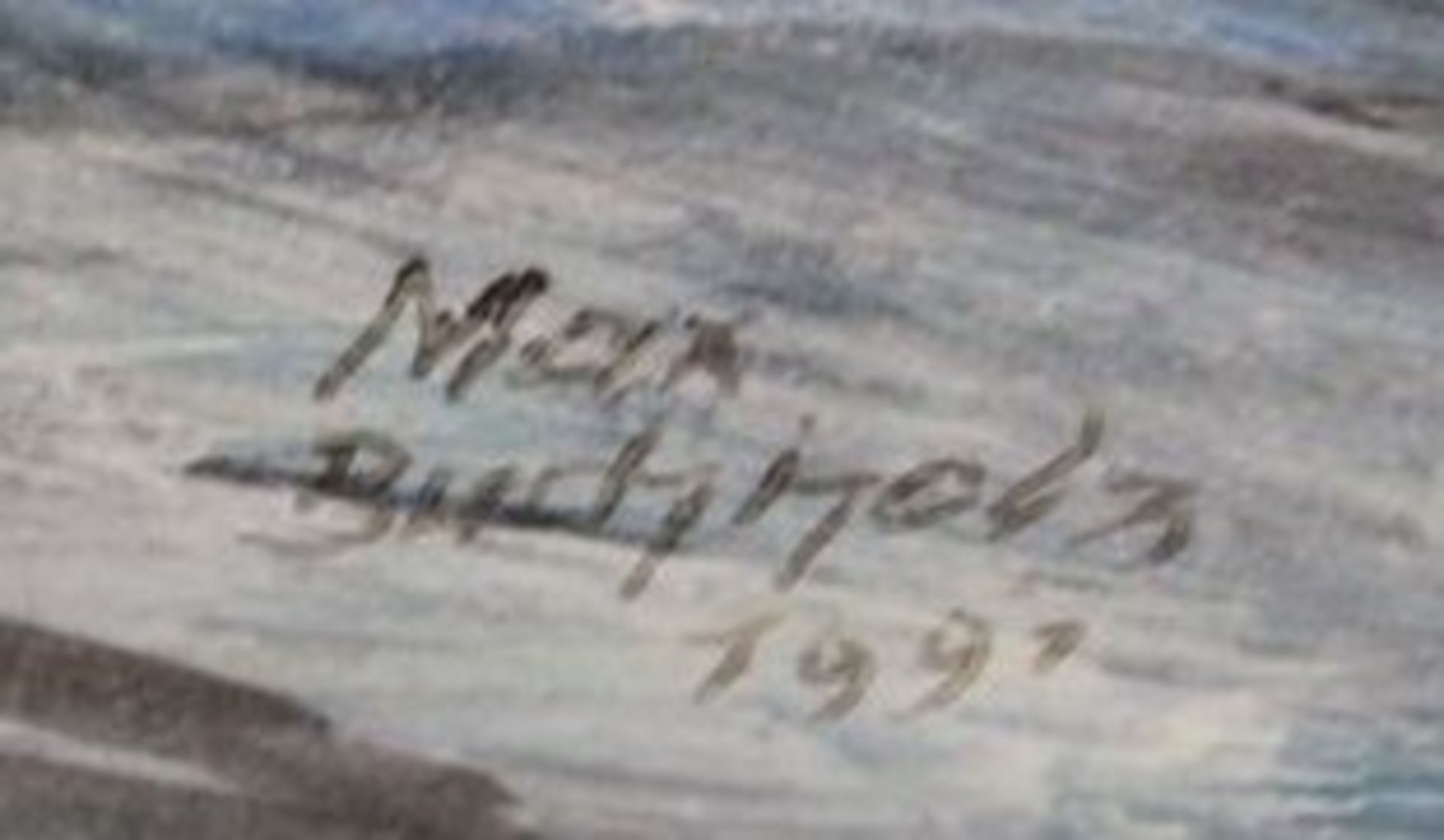 Max Buchholz 1991, 3master auf See, Öl/Hartfaser, gerahmt, RG 55 x 70cm. - Bild 2 aus 3
