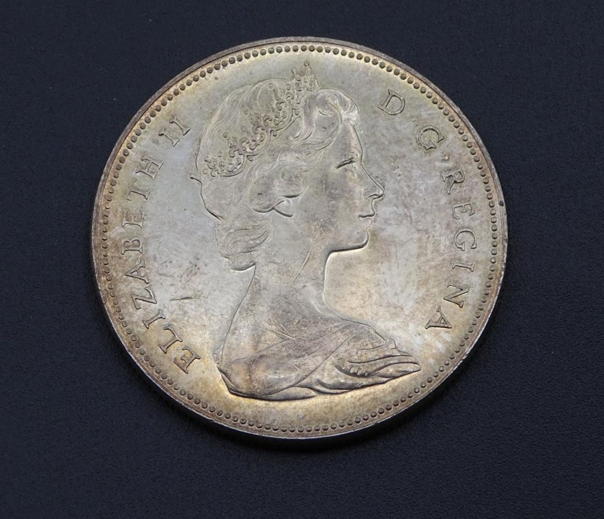 Canada Dollar 1966, Elizabeth II,Silber, 23,1gr., d-36mm - Bild 2 aus 2
