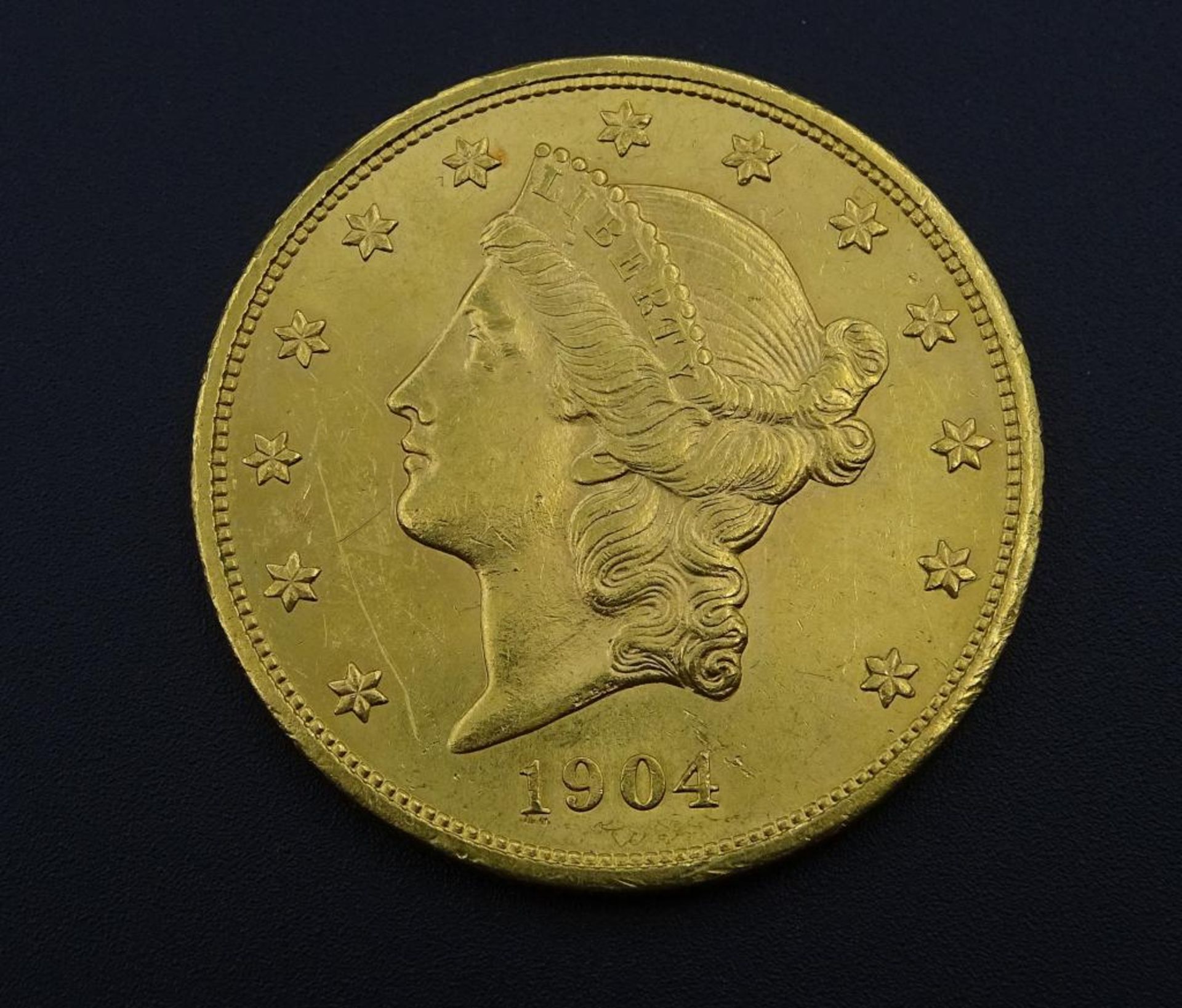 20 Dollars USA, 1904. Twenty Dollars, Goldmünze, 34,3mm, 33,3gr.