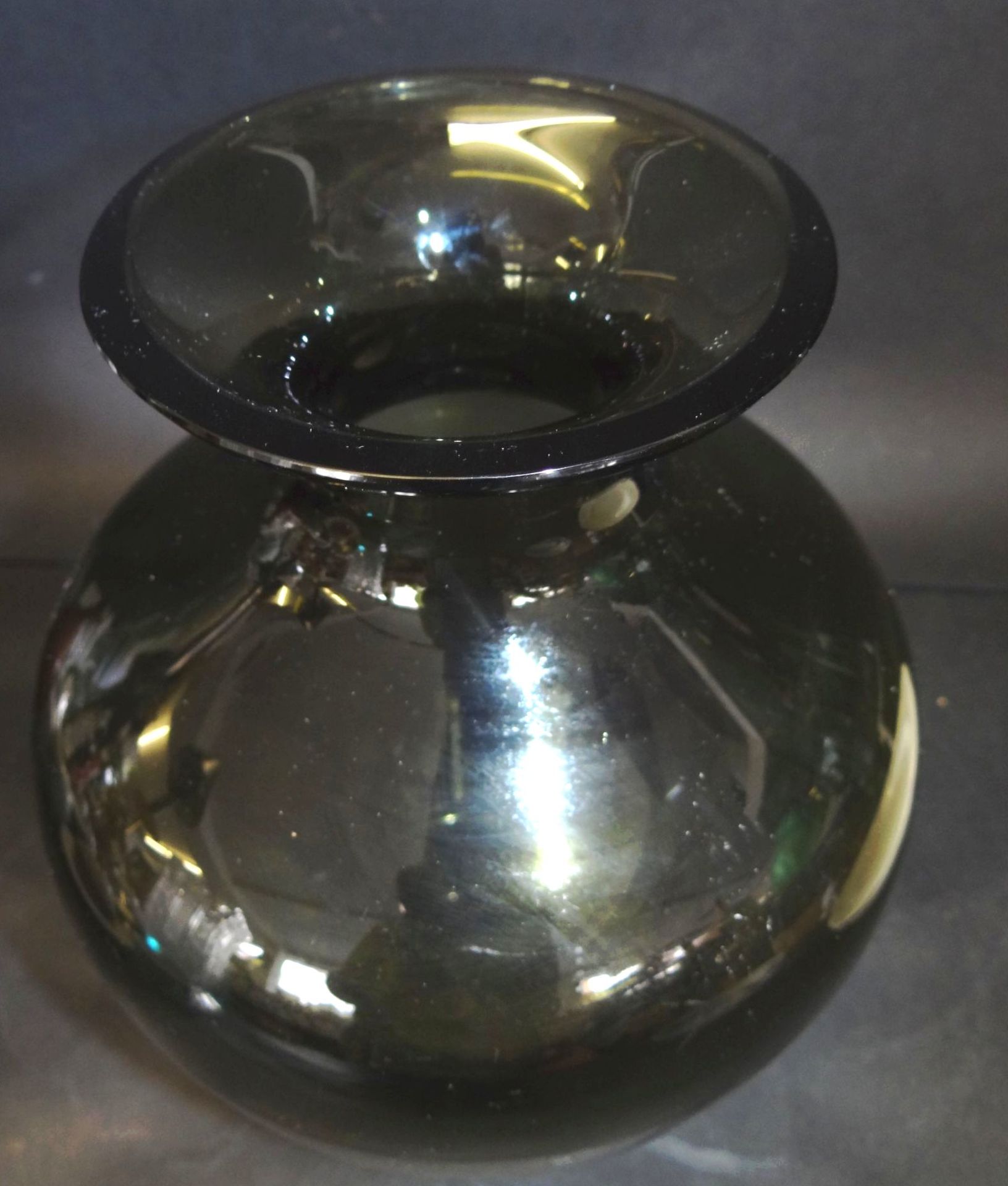 grosse, grüne Kristall-Vase, H-25 cm, D-19 cm - Image 5 of 5
