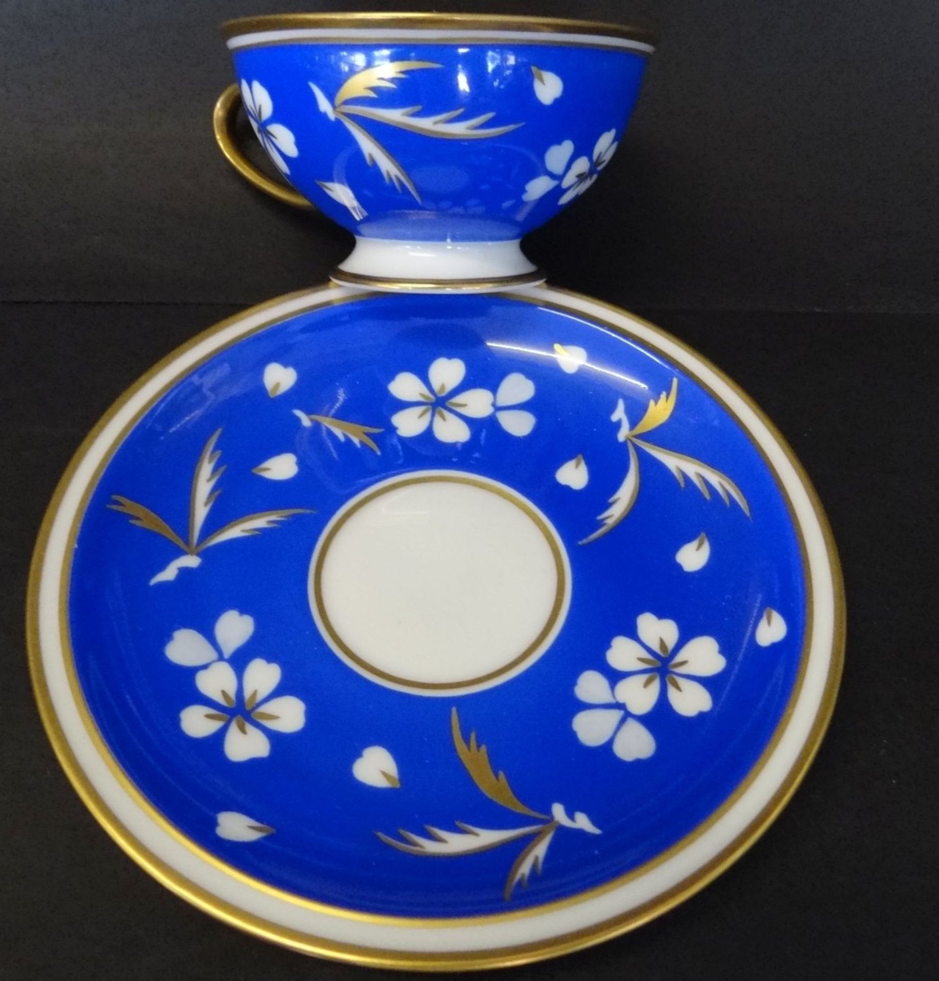 Mokkatasse mit U.T. "Rosenthal" Winifred, blau/gold - Bild 3 aus 4