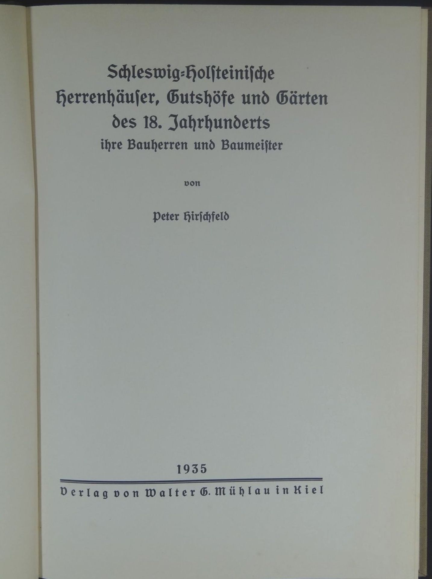 "Schleswig-Holsteinische Herrenhäuser...des 18.Jhd." 1935, viele Foto - Bild 2 aus 8