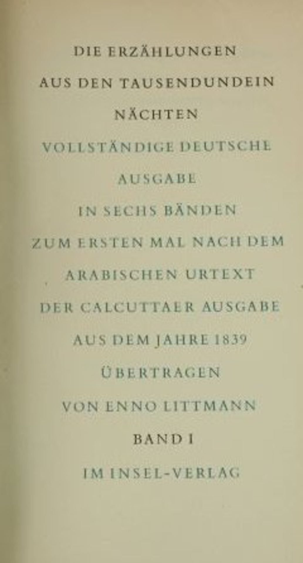 Die Erzählungen aus den Tausendundein Nächten, Band 1-6, 1953 - Bild 2 aus 2