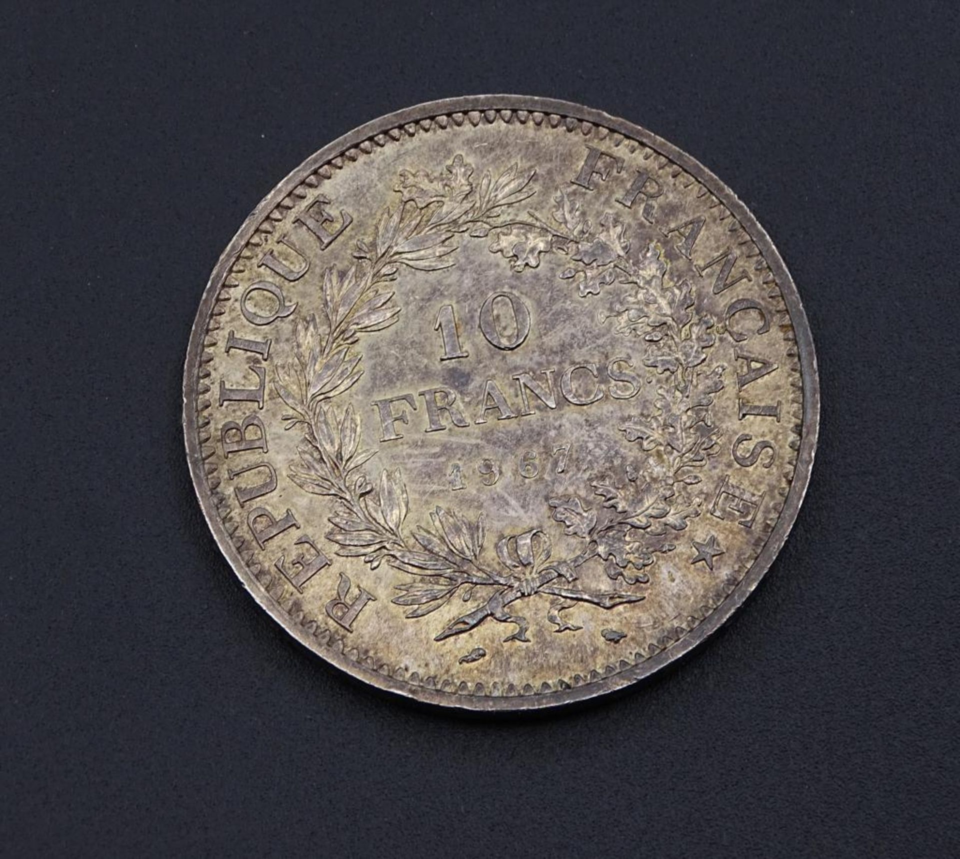 10 Francs 1967,Silber , 24,9gr., d-37mm - Bild 2 aus 2