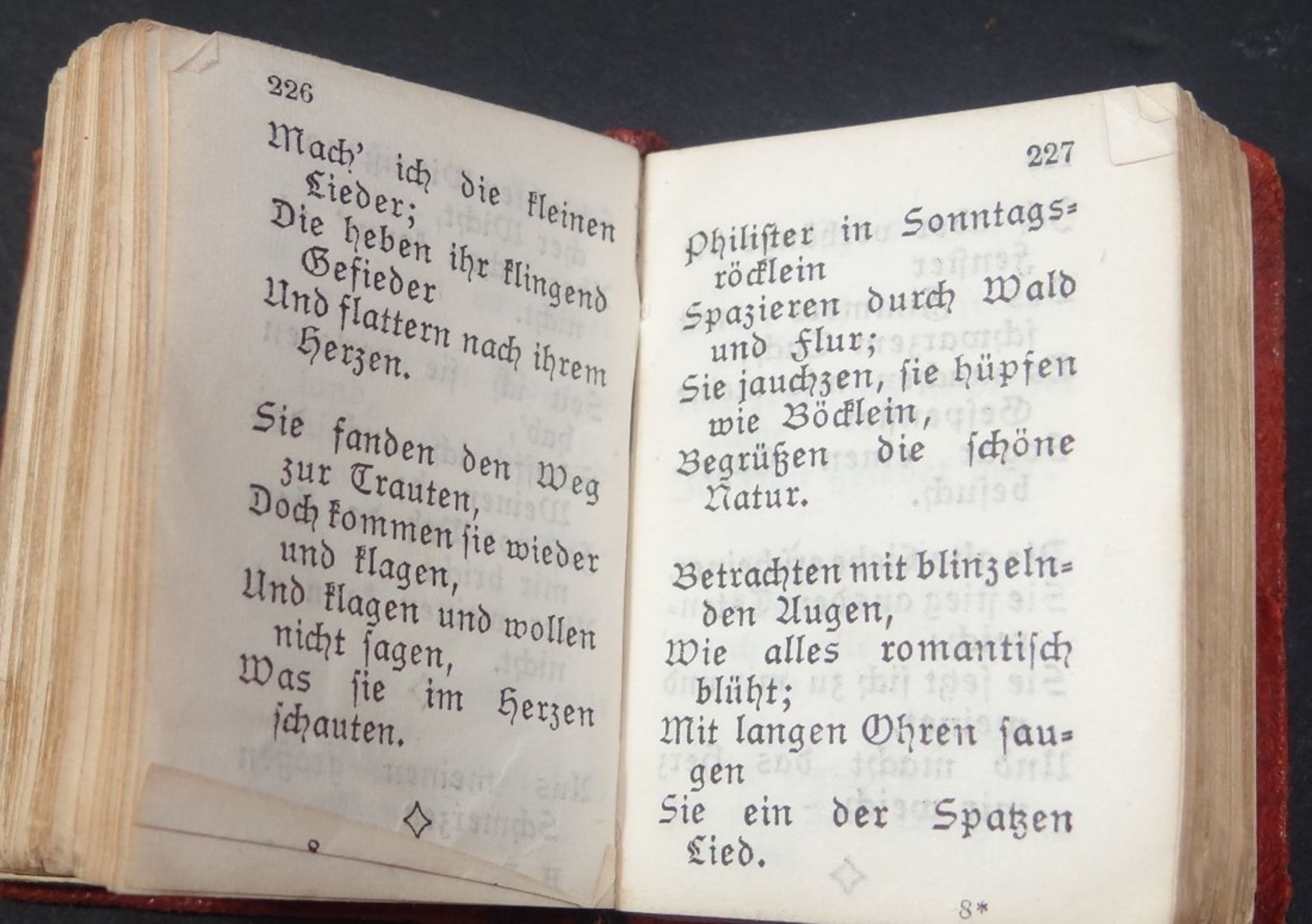Miniatur-Büchlein, H.Heine "Das Buch der Lieder" 1913, Einband beschädigt, Alters-u. - Bild 5 aus 5