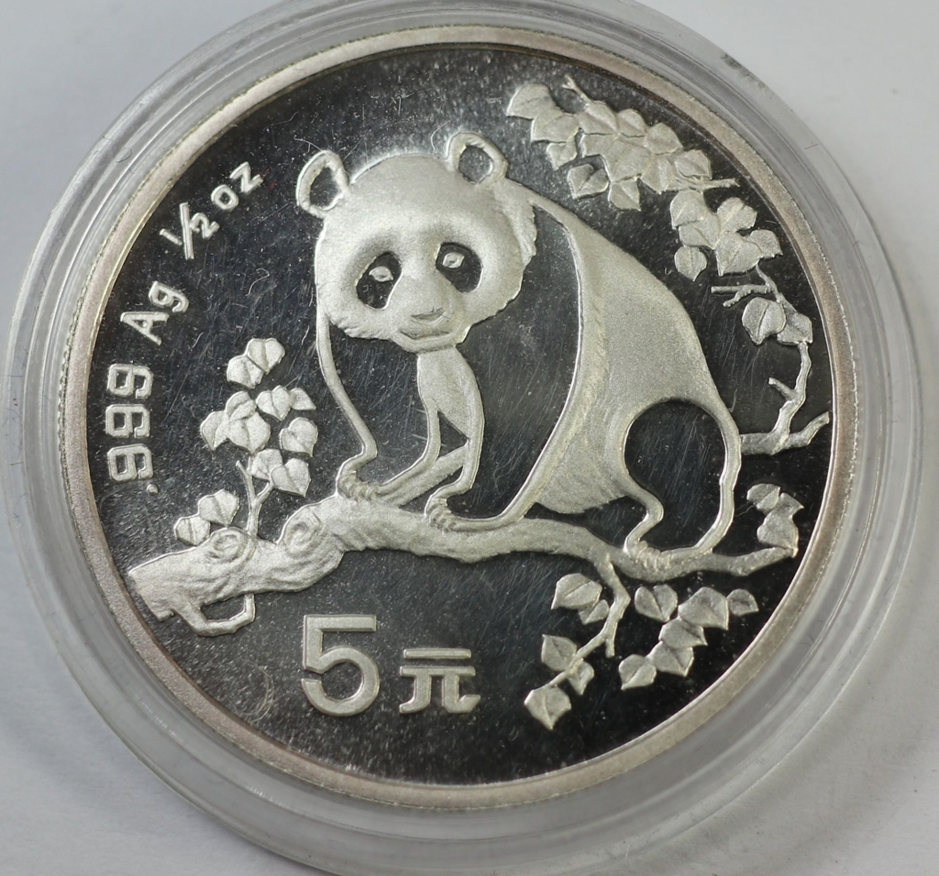 5 Yuan, China Panda in Kapsel 1/2oz, 1993