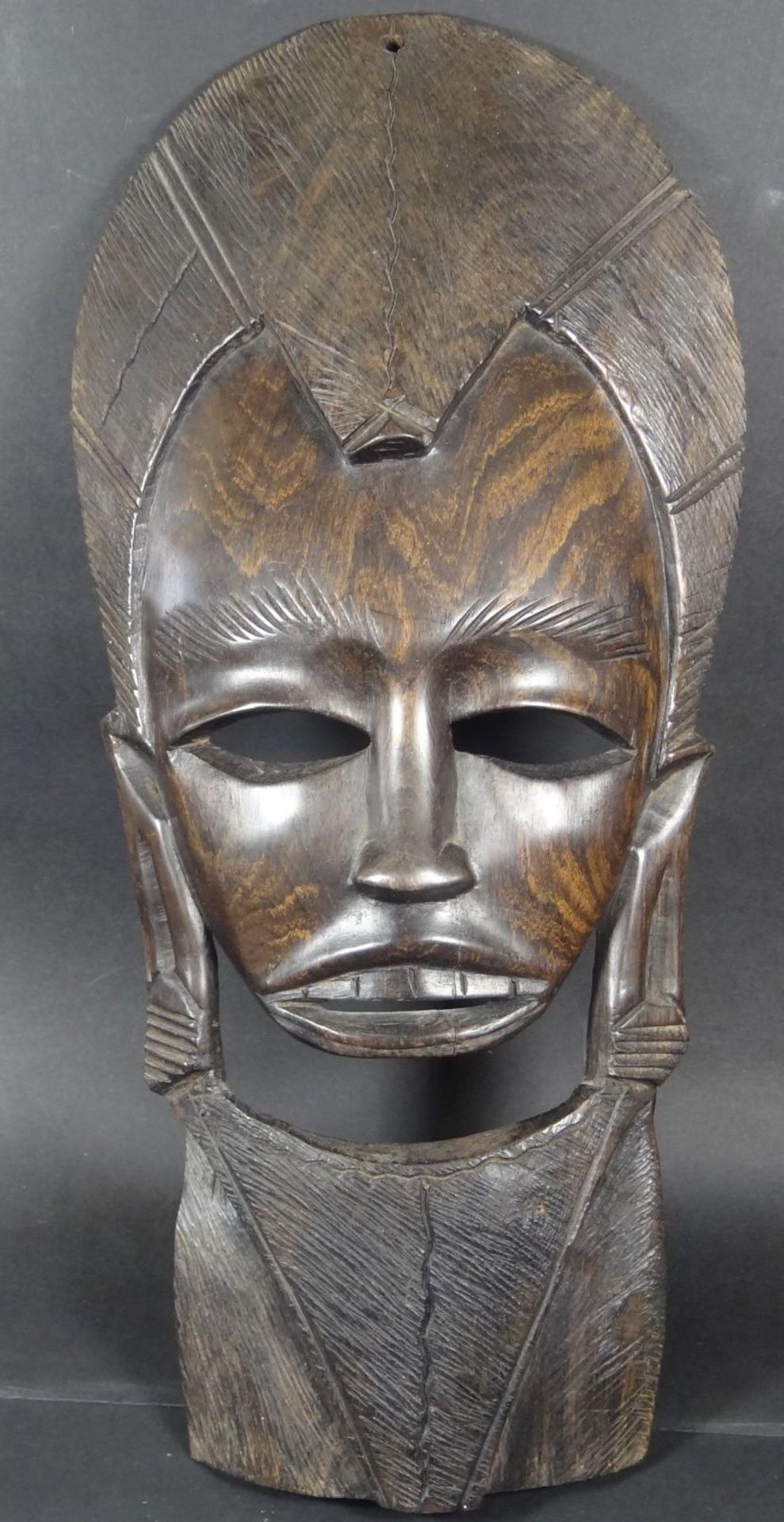 afrikan. Wandmaske, 38x18 cm, an Lippe Klebestelle