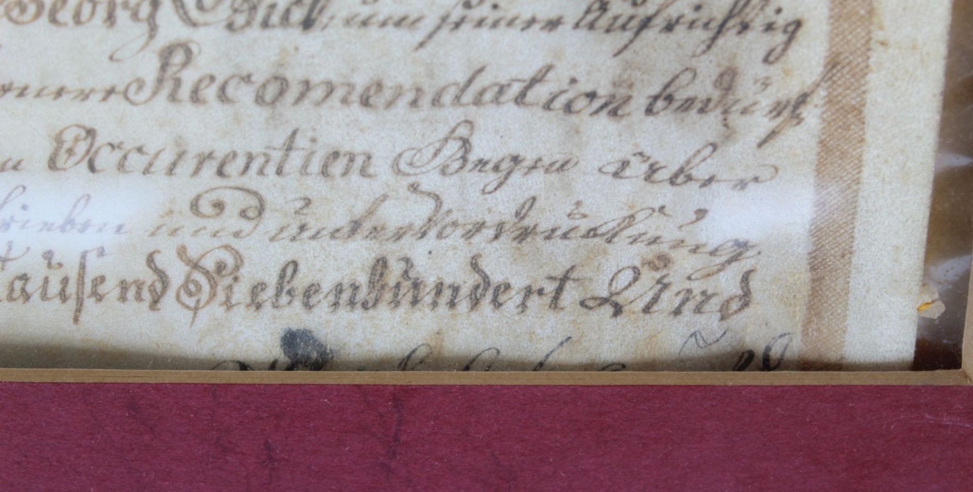 gerahmter Meisterbrief der Metzger von 1784, Burgkunstadt/Obermain, ger/Glas, RG 46x74 cm - Bild 3 aus 3