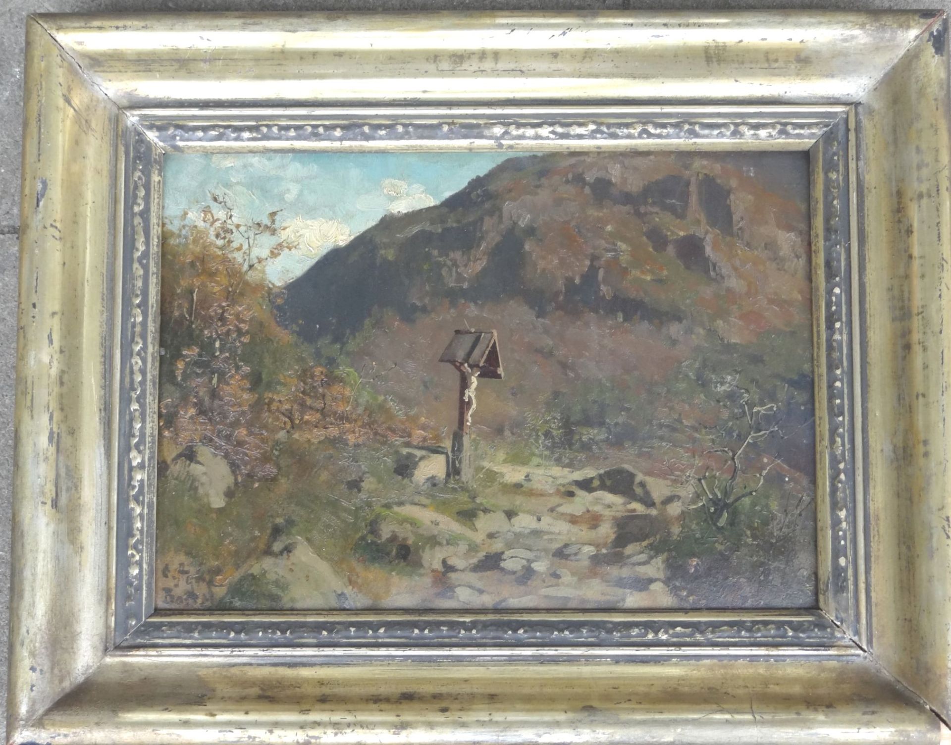 Curt AGTHE (1862-1943), " Am Calvarierenberg bei Bozen", um 1890, Öl/Malfaser, 24x35 cm, gerahmt, RG - Bild 2 aus 8
