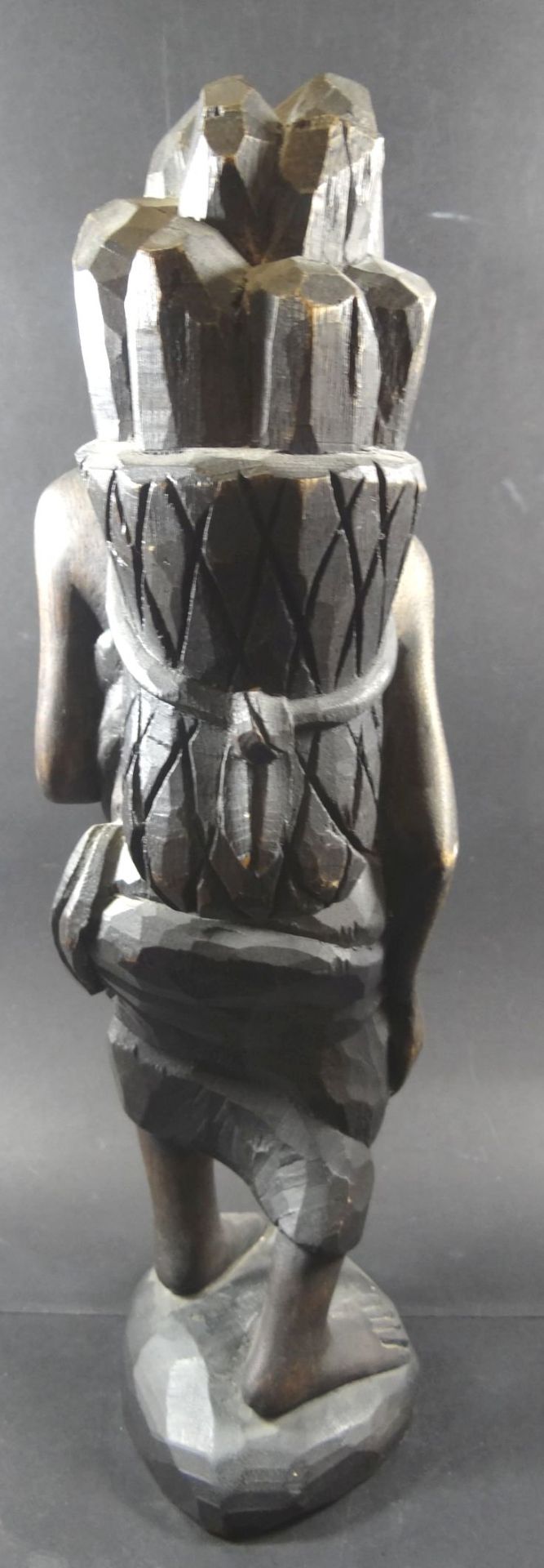 afrikan. Holzschnitzerei, Mutter mit Kind, H-42 cm - Bild 4 aus 6