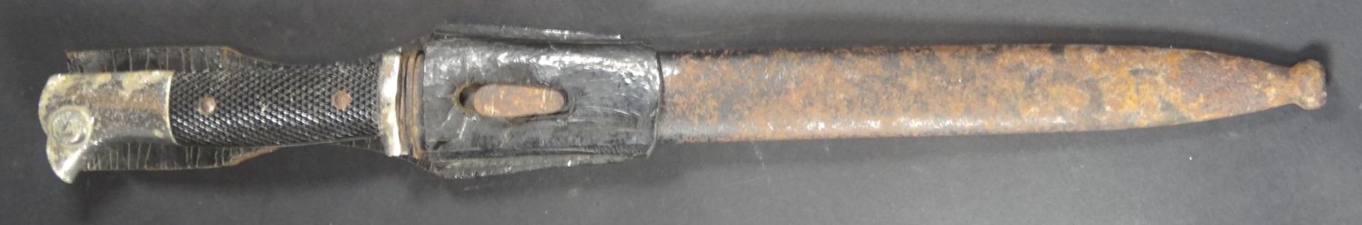 altes Bajonett mit Metallscheide "Puma-Solingen", ungepflegte Erhaltung, L-40,5 cm - Bild 6 aus 6