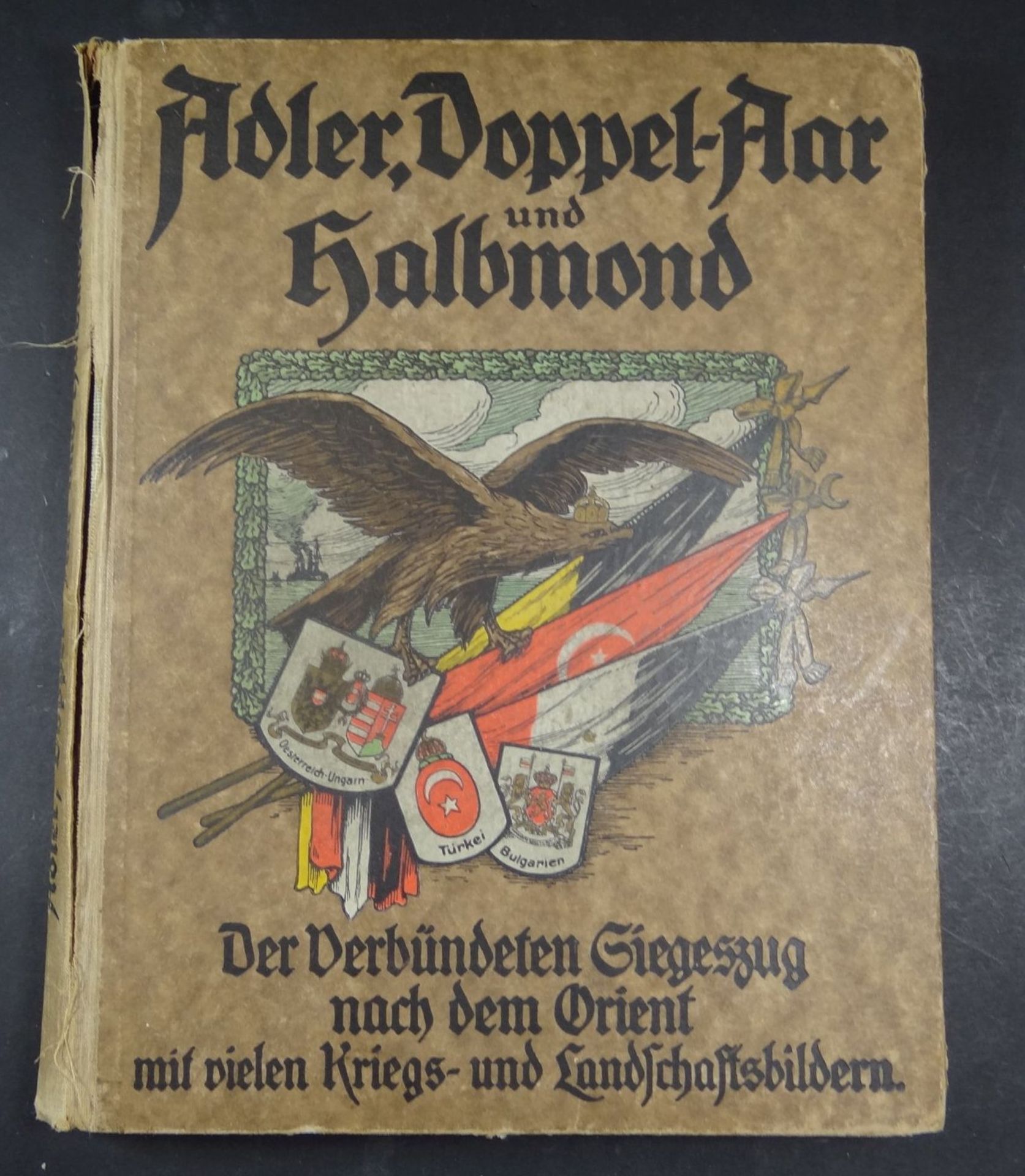 "Aar, Doppel-Aar und Halbmond" Der Verbündeten Siegeszug..., einige Seiten lose,Alters-u.