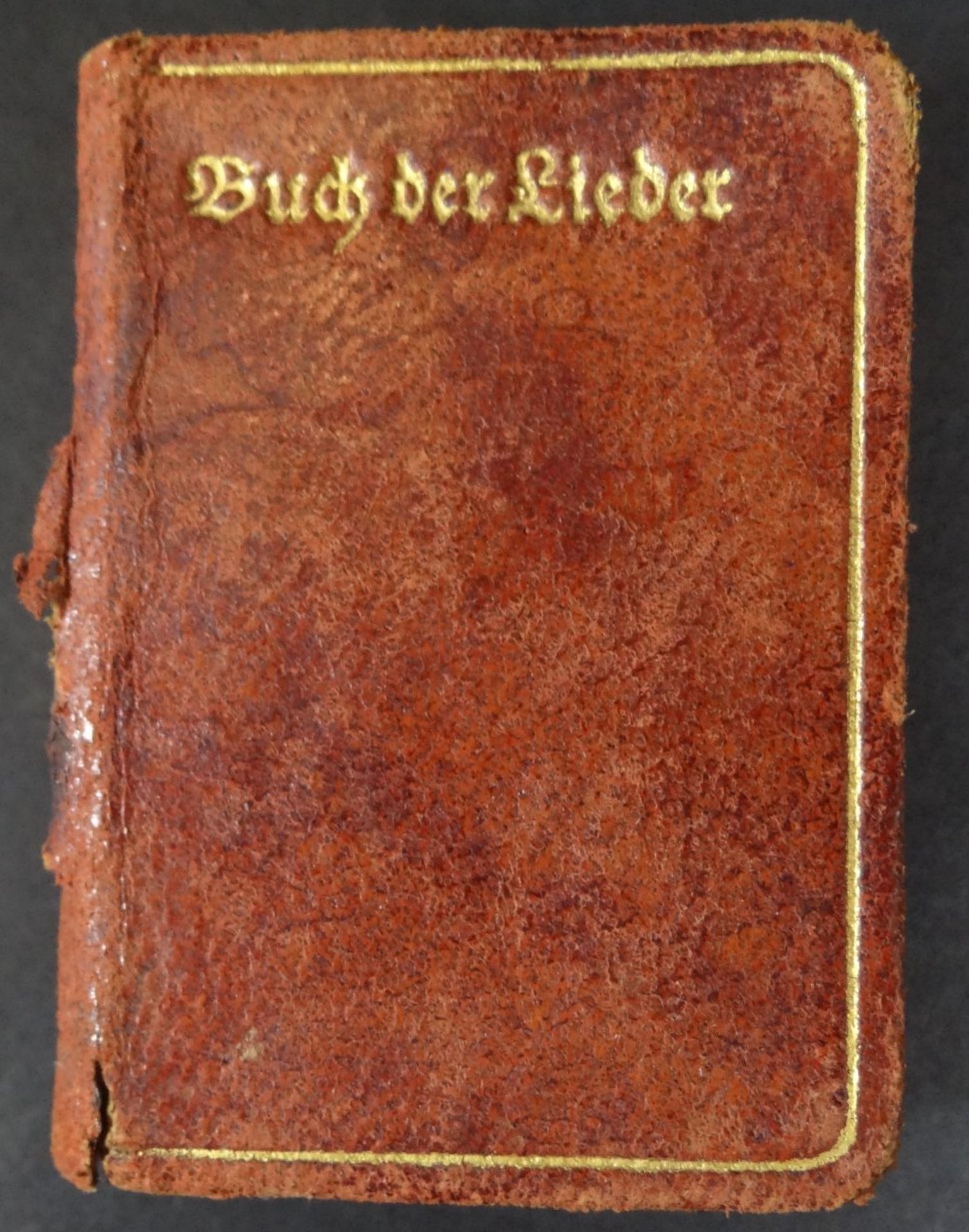 Miniatur-Büchlein, H.Heine "Das Buch der Lieder" 1913, Einband beschädigt, Alters-u.