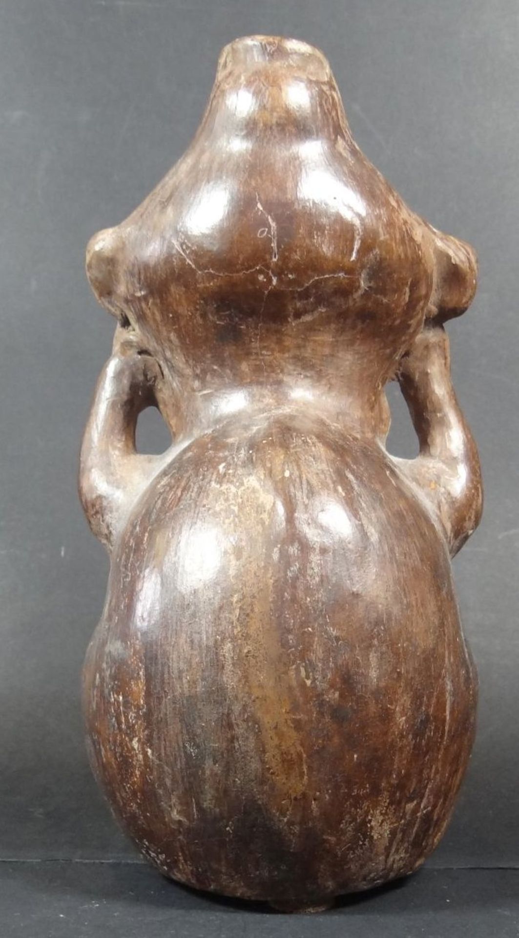 figürl. Flasche, Ecuador, Region Manabi, Museums-Replik aus Ton, H-21 c - Bild 3 aus 9