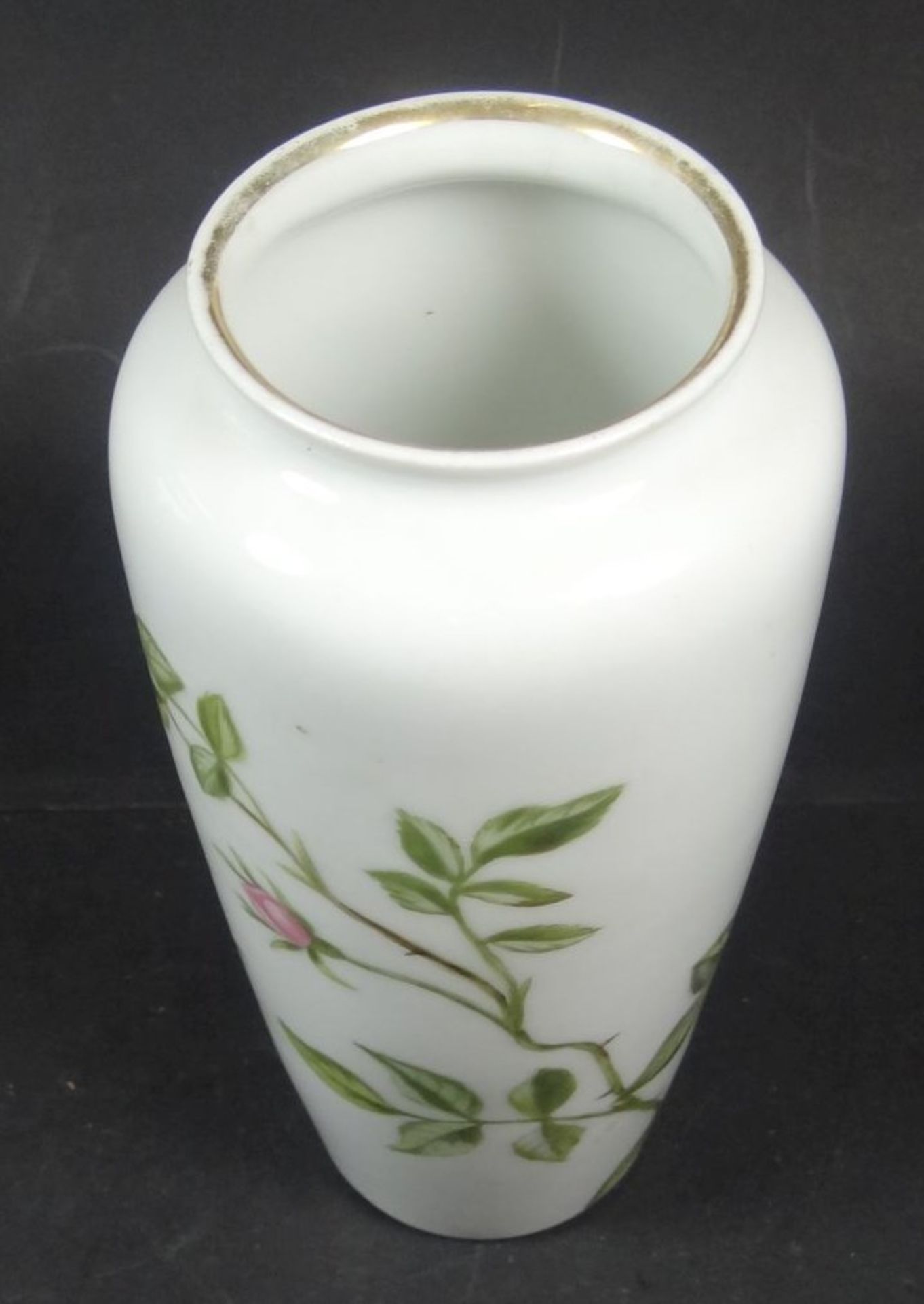 Vase mit Rosendekor "Rosenthal", H-16 cm - Bild 3 aus 5