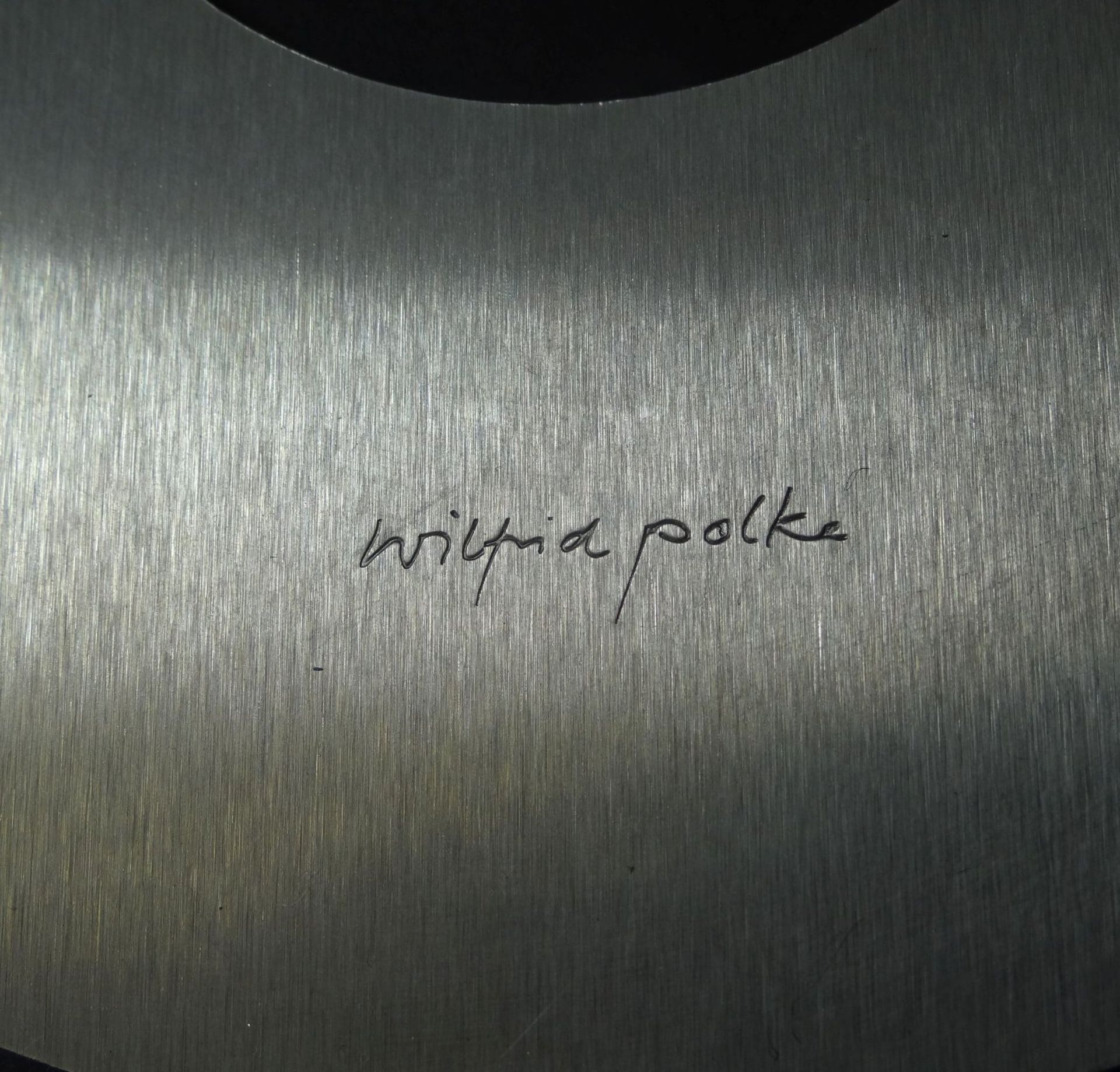 Wilfried Polke (1932-2014), "Glasdynamik", Objekt d'art, auf Metall signiert, anbei Vita, H-27,5 cm, - Bild 5 aus 8