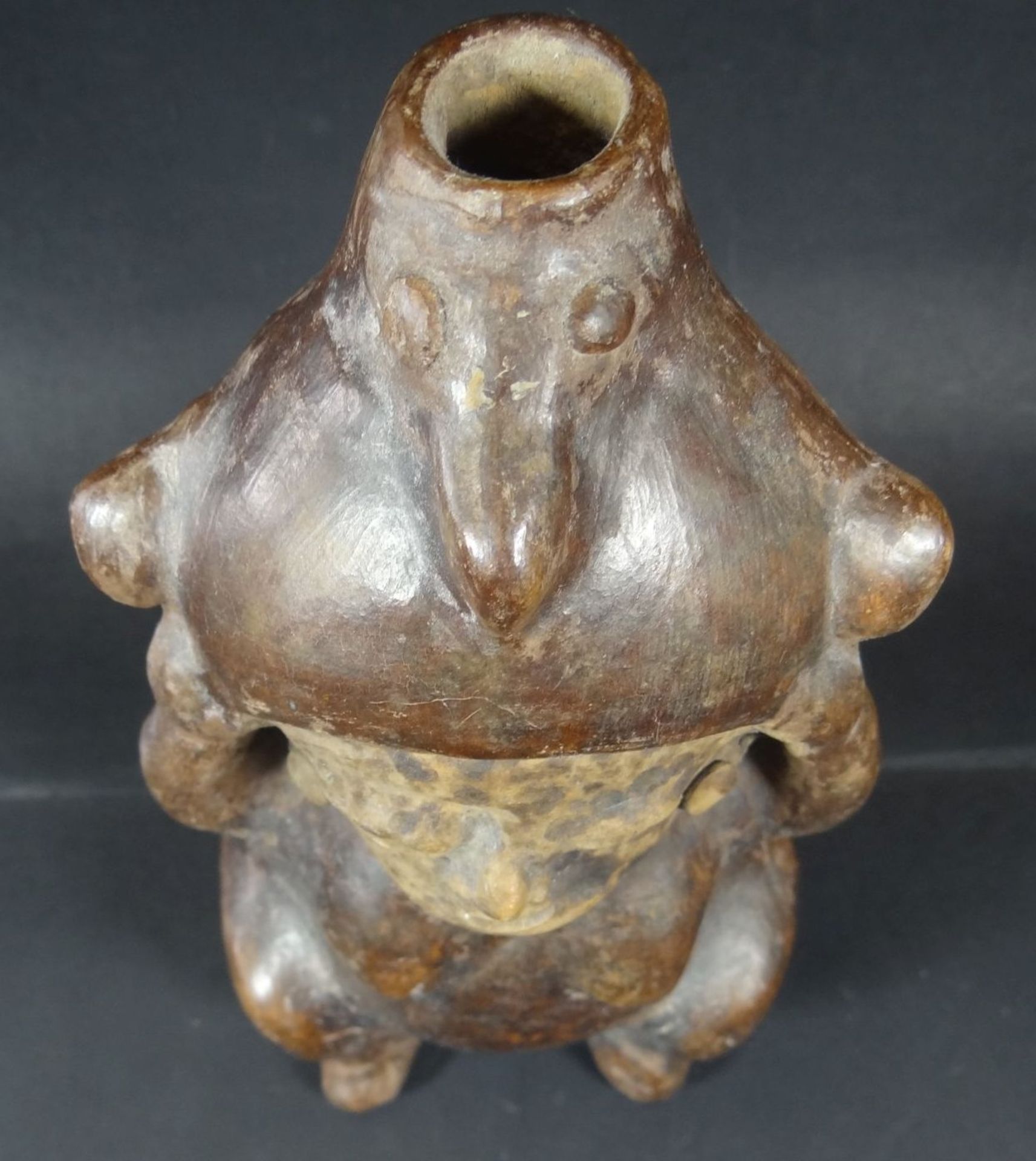 figürl. Flasche, Ecuador, Region Manabi, Museums-Replik aus Ton, H-21 c - Bild 5 aus 9