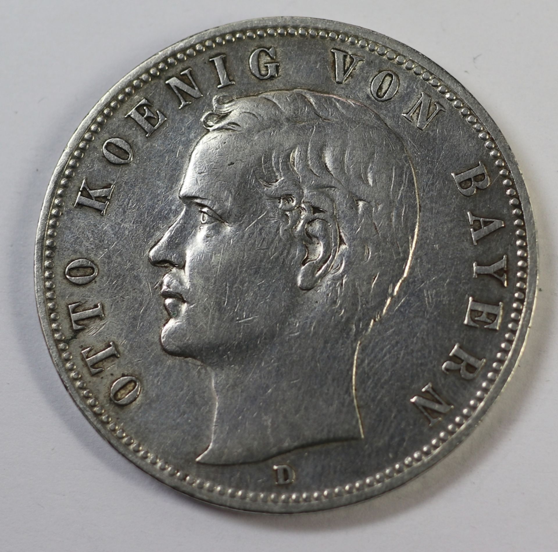 5 Reichsmark, Deutsches Reich, Otto König von Bayern, 1900 D, ss+ - vz., 27,60 gr