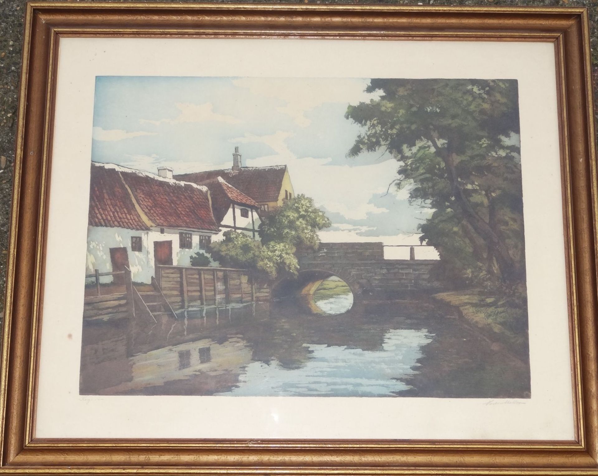 Hans Müller, orig. Lithografie, ger/Glas, RG 71x86 c - Bild 2 aus 5