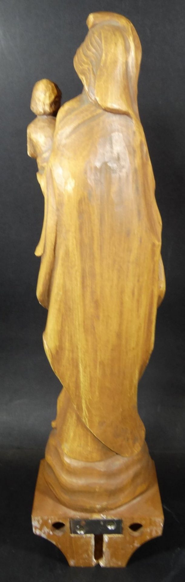 Holzskulptur, Mondsichelmadonna mit Kind auf Konsole, H-52 cm- - -22.61 % buyer's premium on the - Bild 5 aus 8