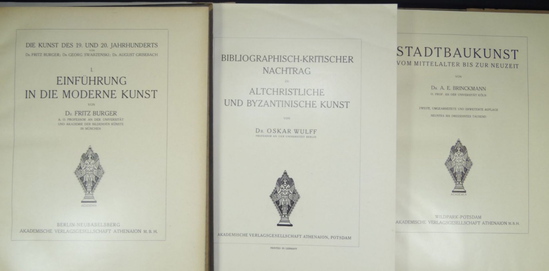 7 Bände "Handbuch der Kunstwissenschaft", 1917-1929, div. Theme- - -22.61 % buyer's premium on the - Image 2 of 10